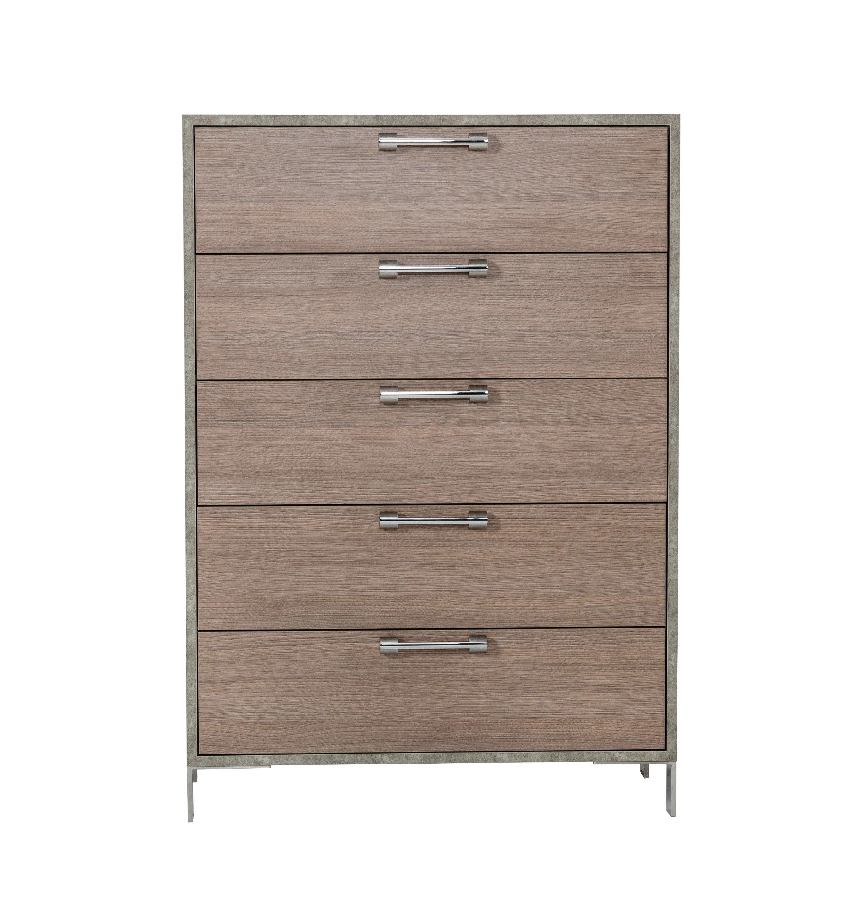 Nova Domus Boston Modern Brushed Stainless Steel Chest