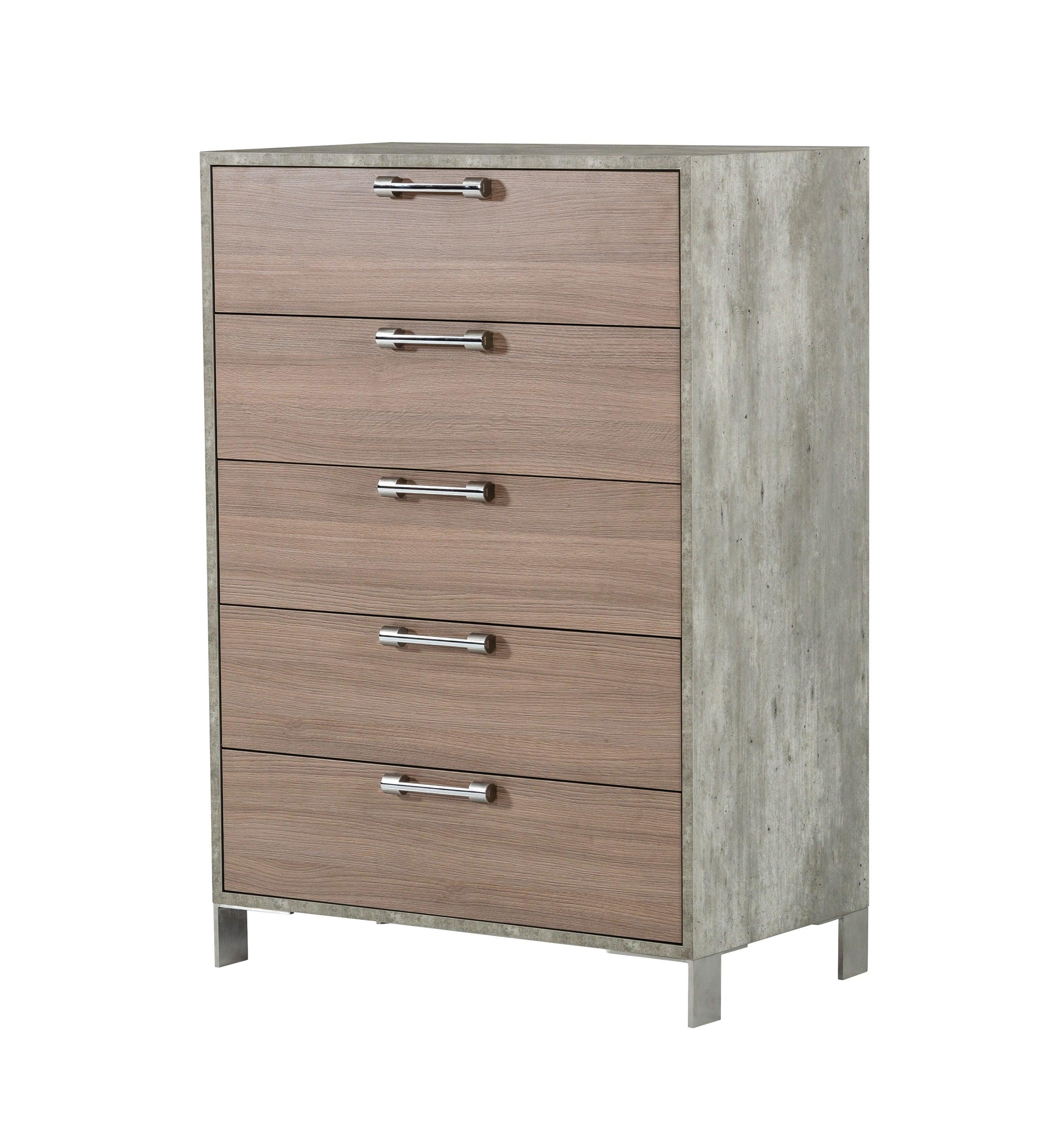 Nova Domus Boston Modern Brushed Stainless Steel Chest