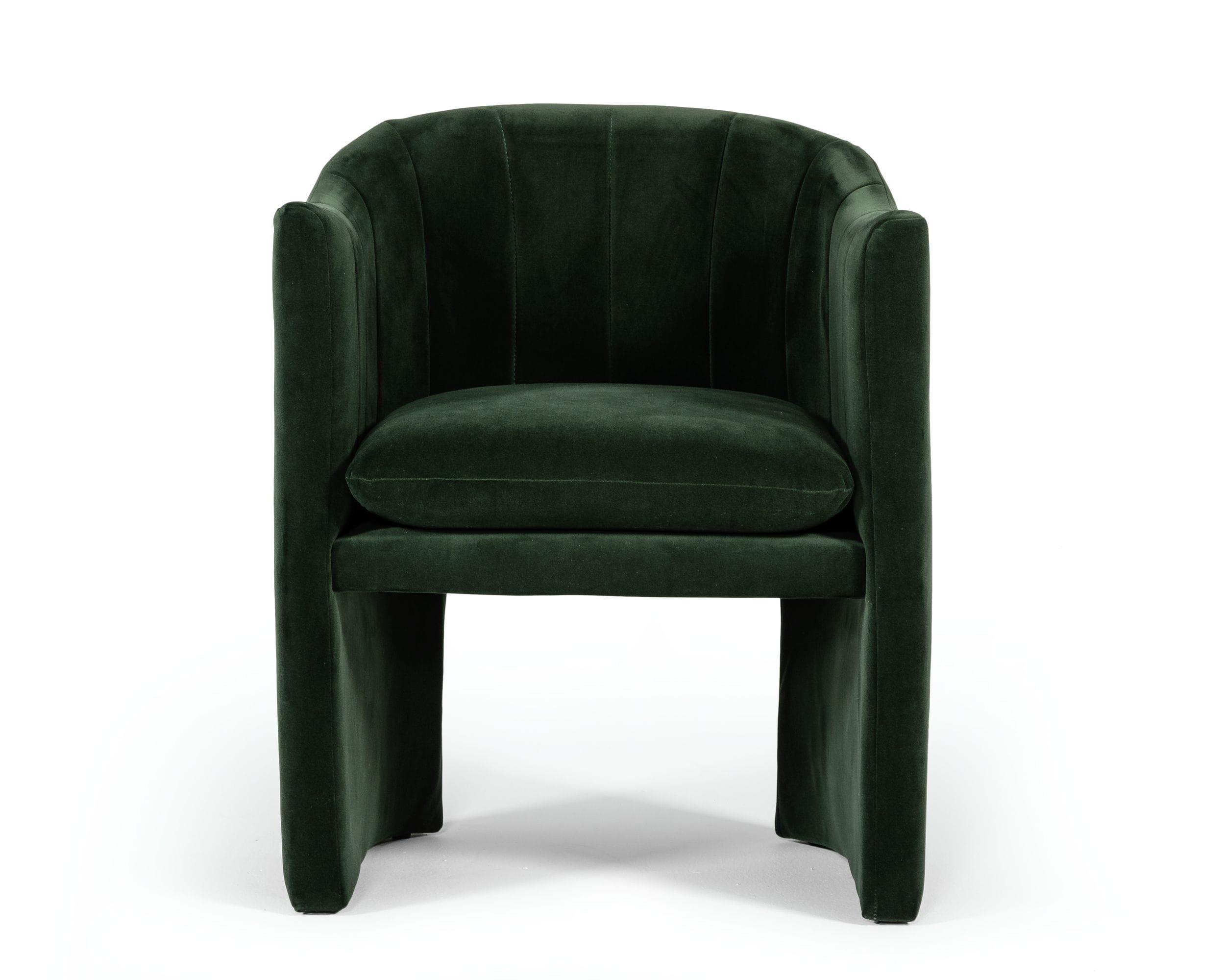 Modrest Danube Modern Jade Fabric Dining Chair