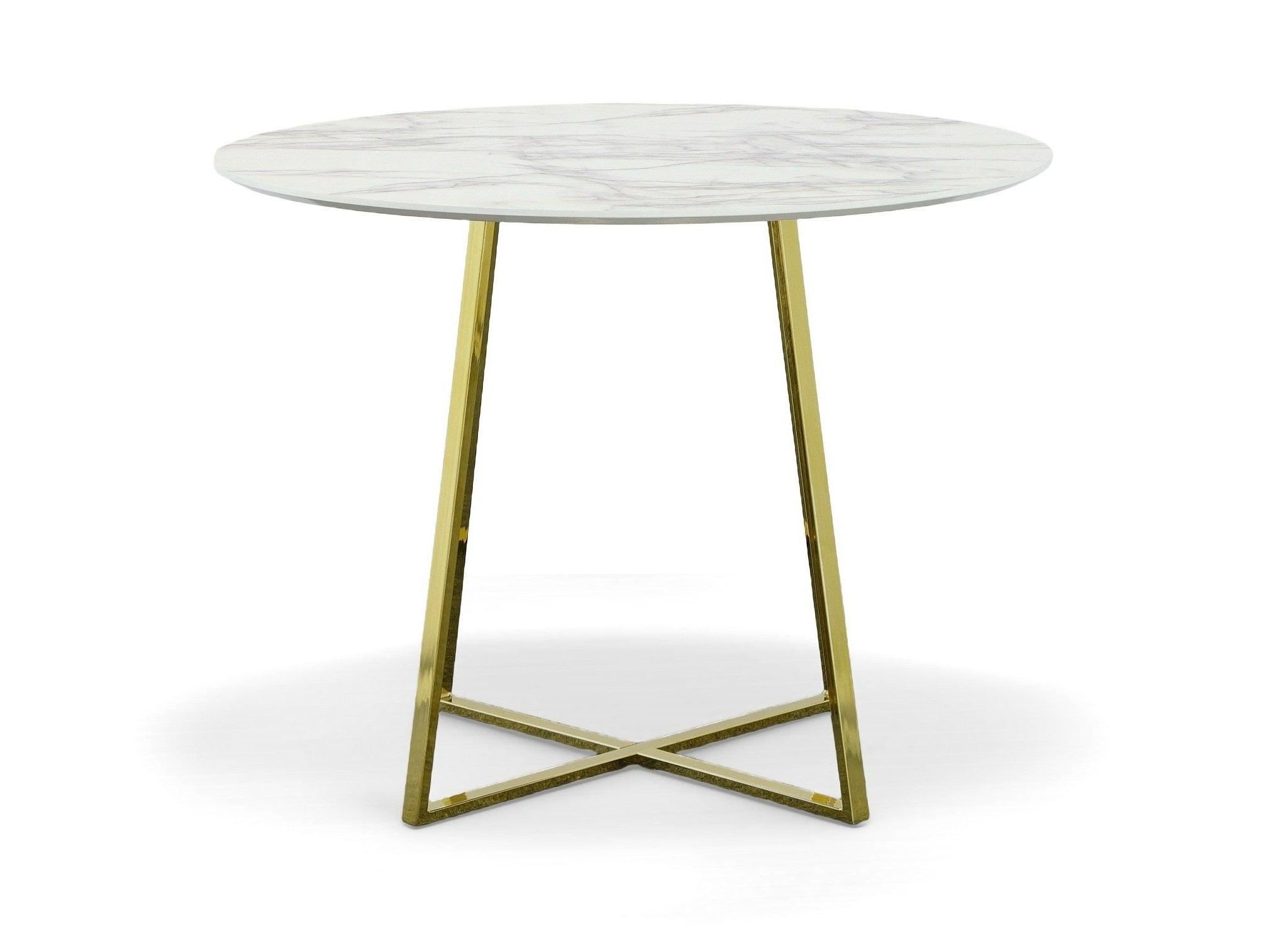 Modrest Swain Modern Faux Marble Round Dining Table