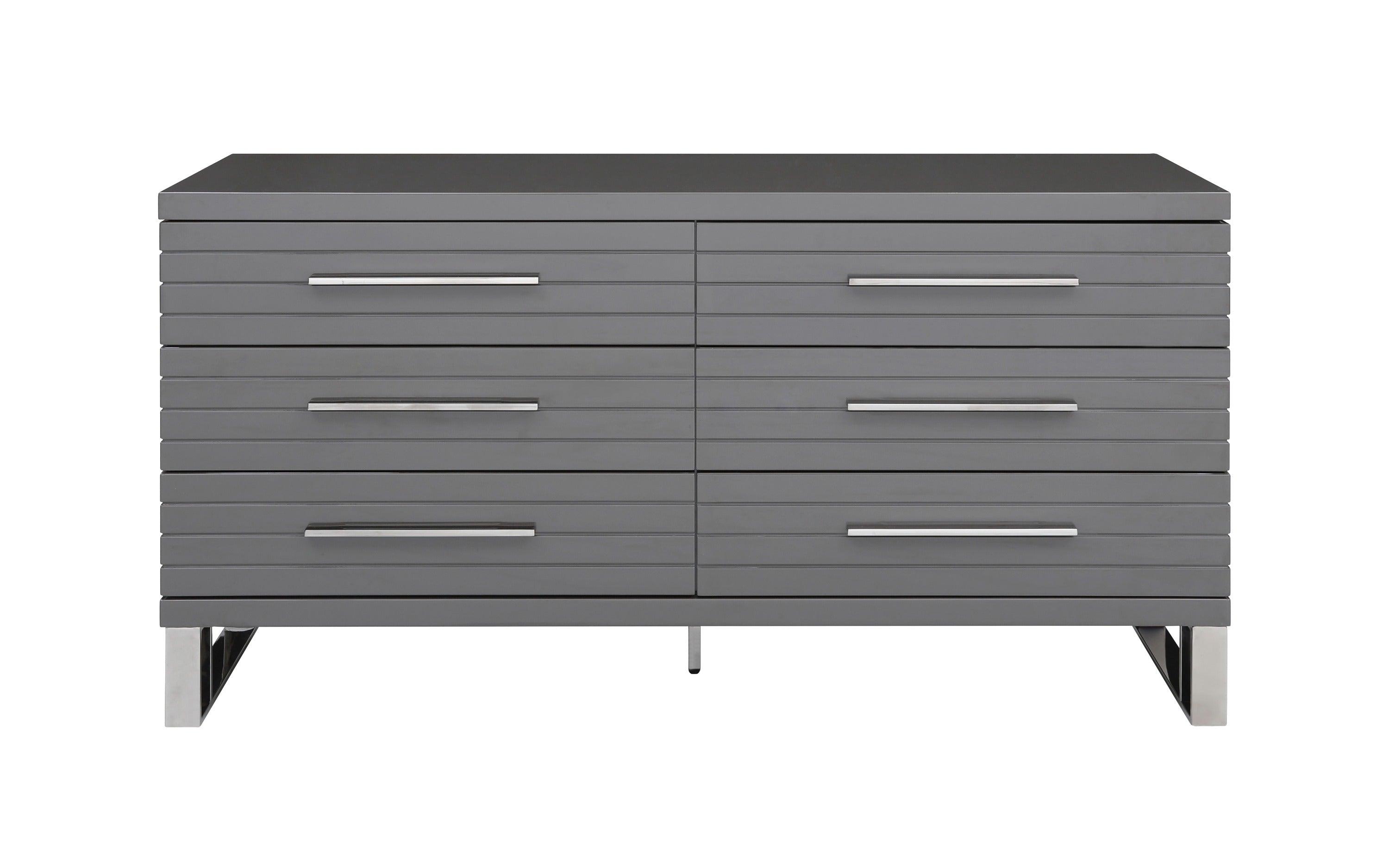 Modrest Splendor High Gloss Slatted Dresser