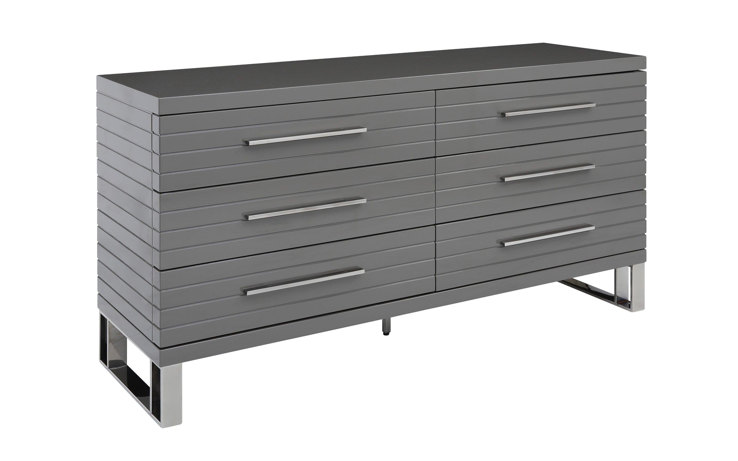 Modrest Splendor High Gloss Slatted Dresser