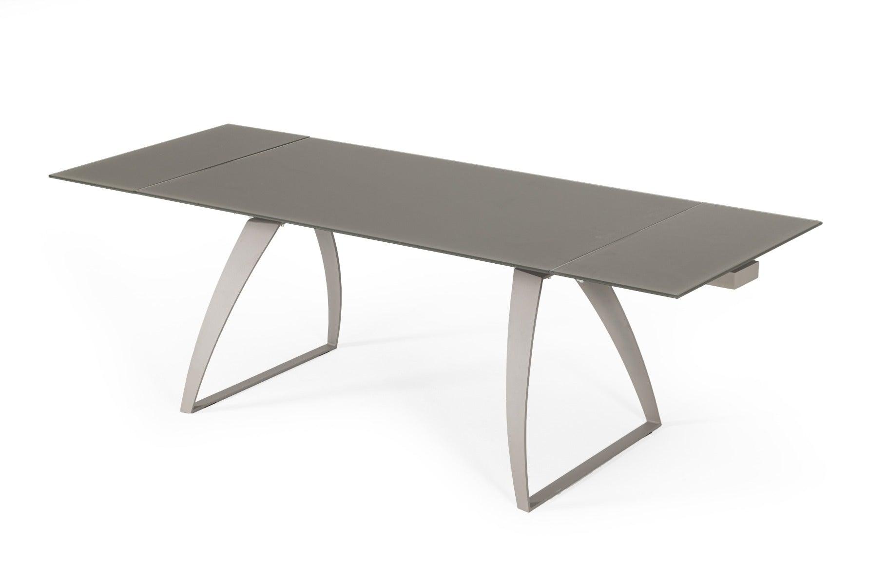 Modrest Pittson Modern Extendable Glass Dining Table