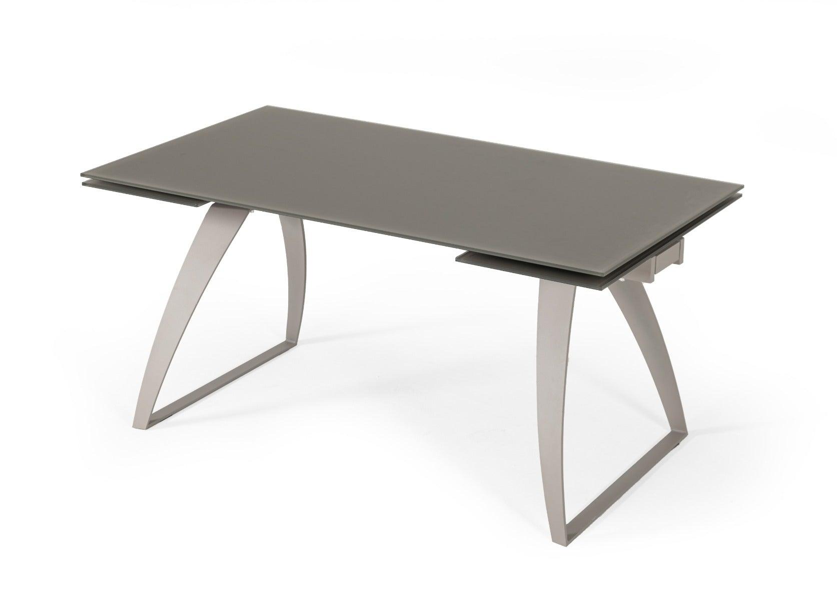 Modrest Pittson Modern Extendable Glass Dining Table