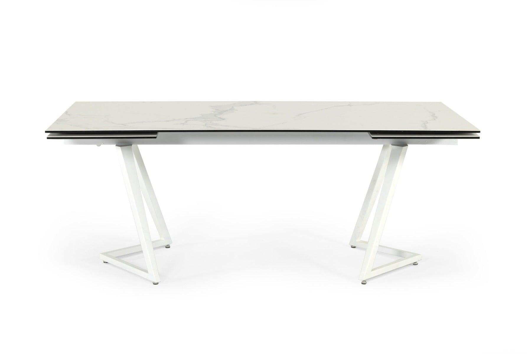 Modrest Farrell Modern Ceramic Extendable Dining Table