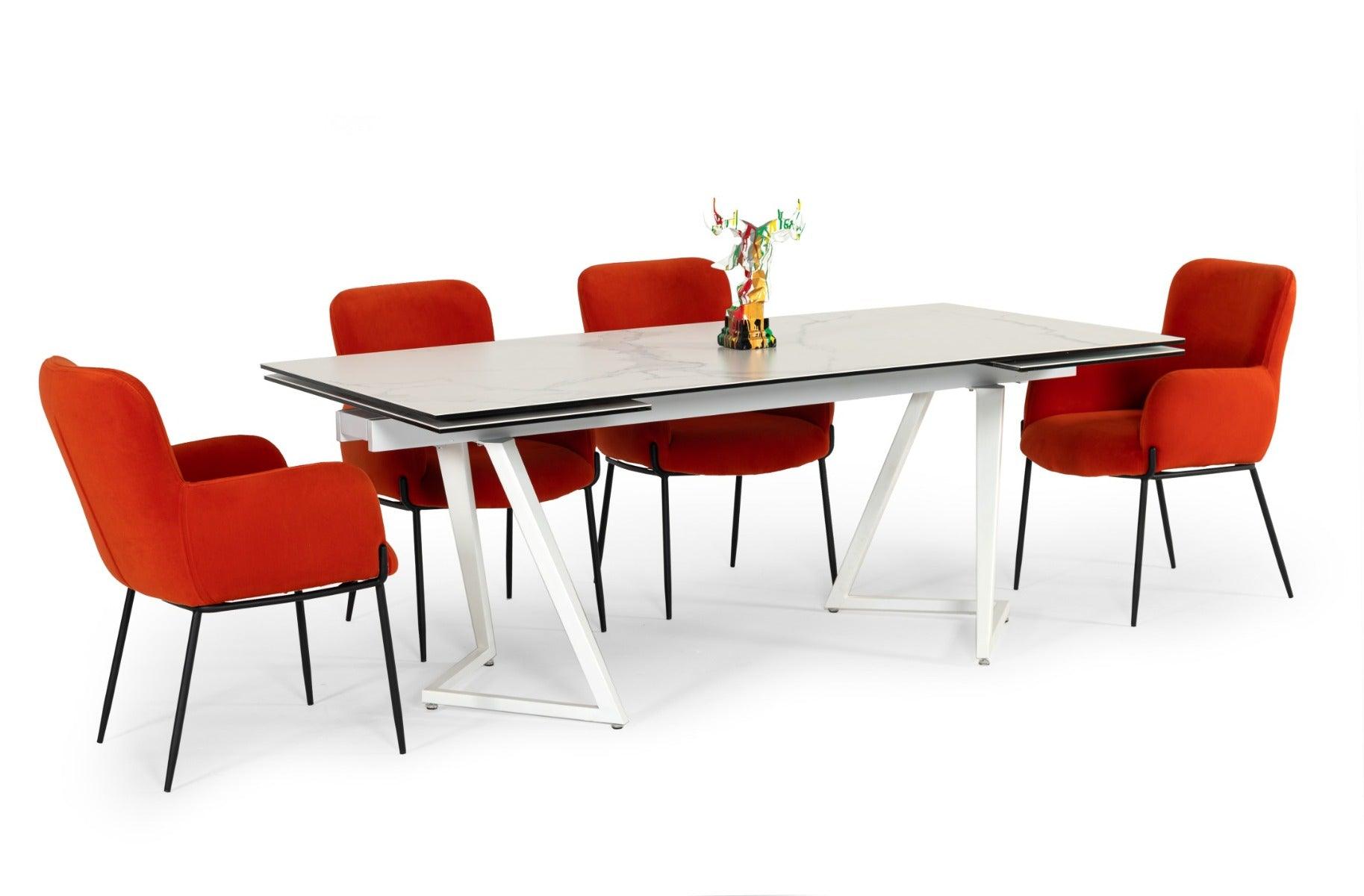 Modrest Farrell Modern Ceramic Extendable Dining Table