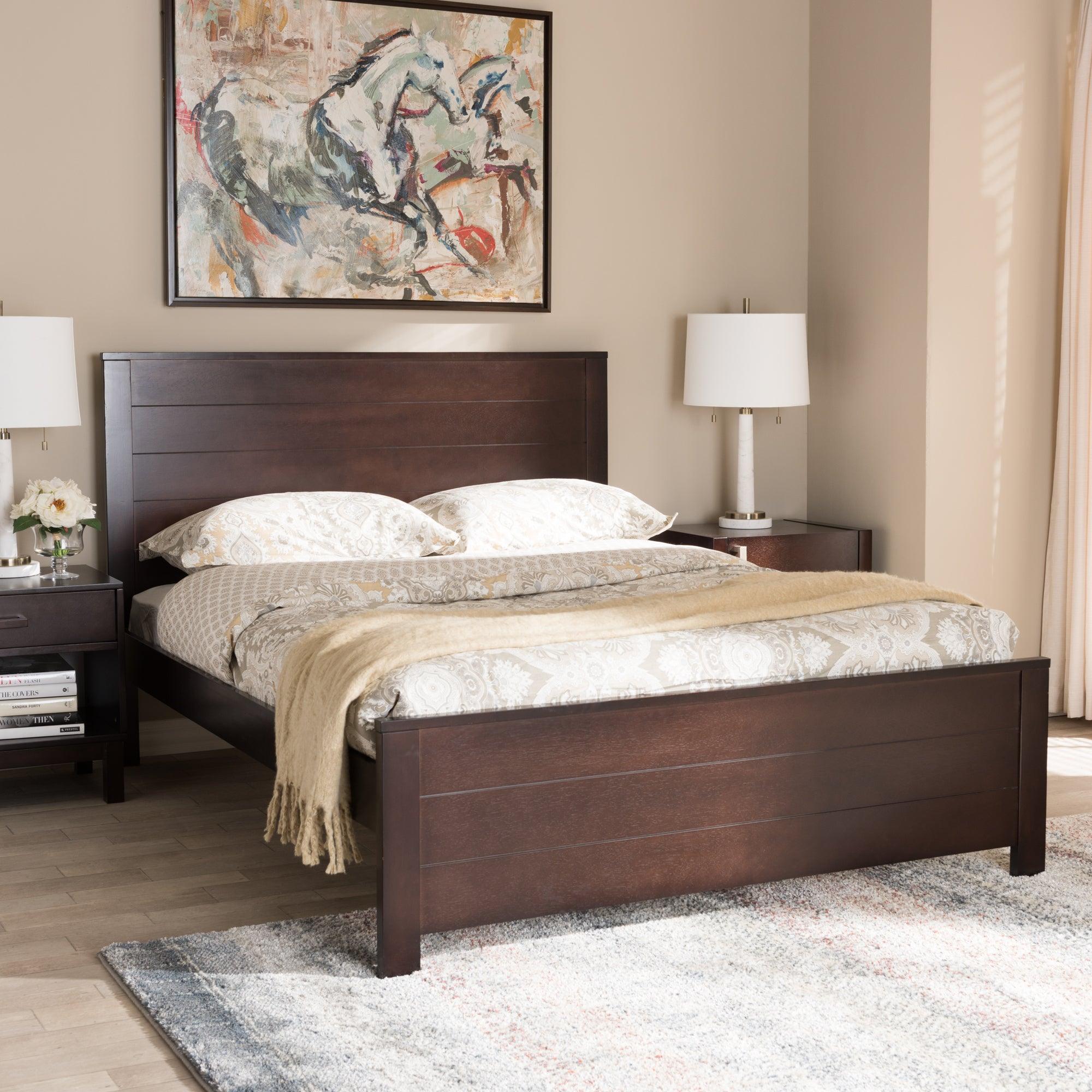 Catalina Modern Classic Mission Style -Finished Wood Platform Bed