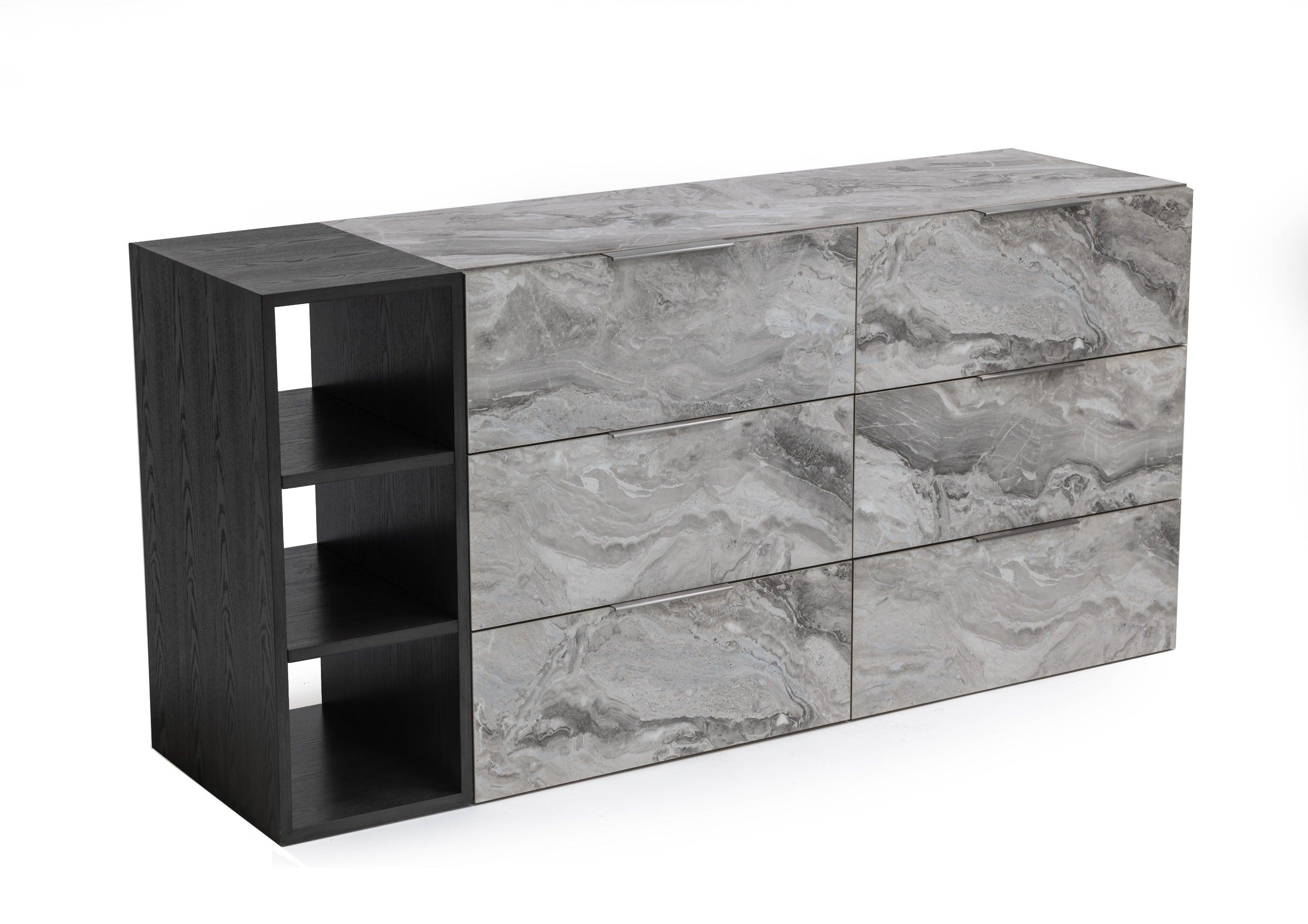 Nova Domus Maranello Modern Wash Faux Marble Dresser