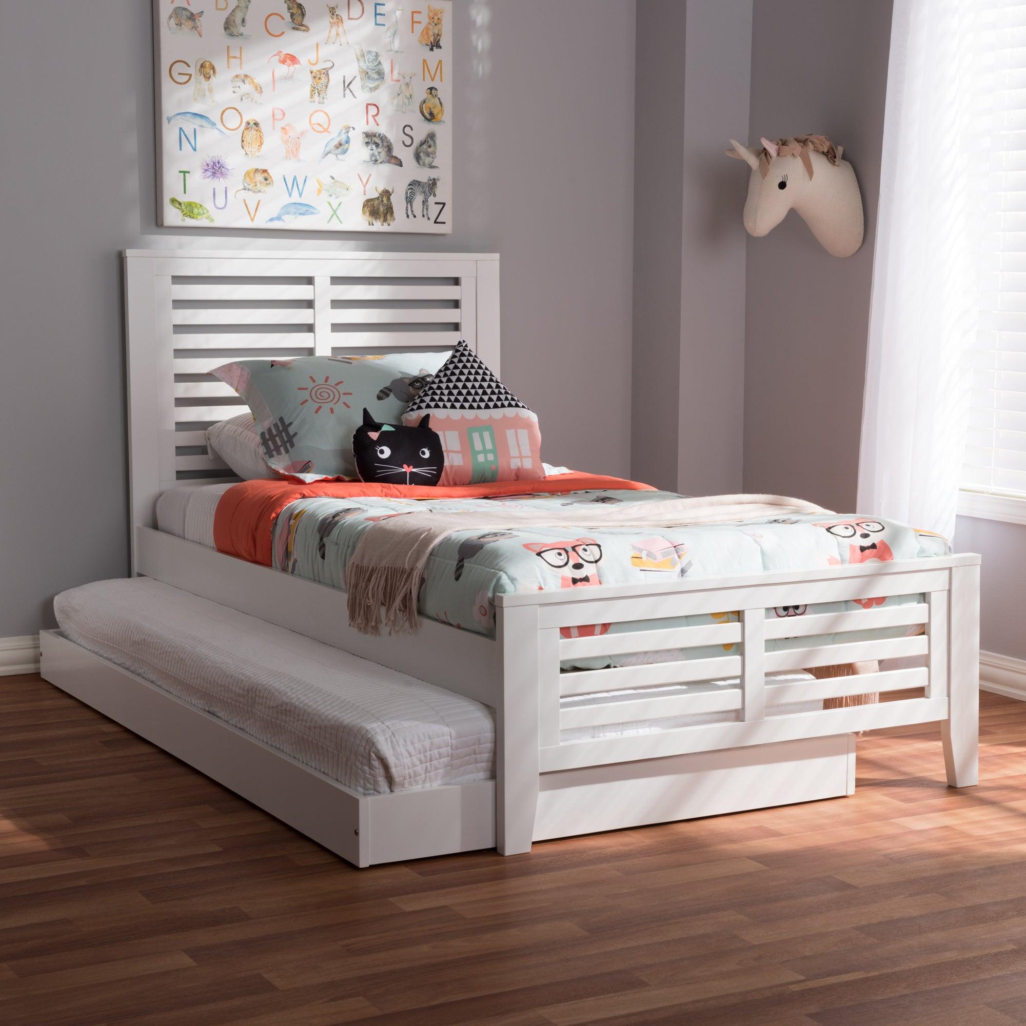 Sedona Modern Classic Mission Style -Finished Wood Platform Bed with Trundle