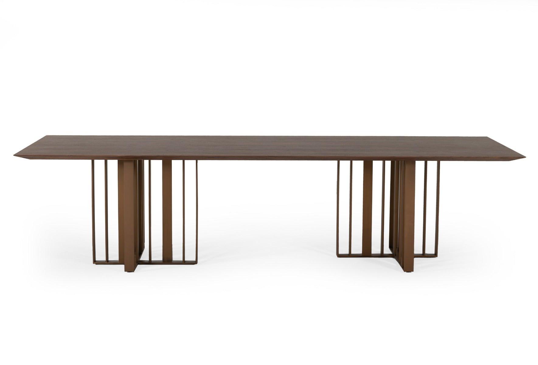 Modrest Livia Modern Stainless Steel Dining Table