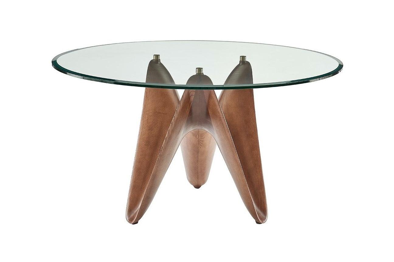 Modrest Seguin Round Glass Dining Table