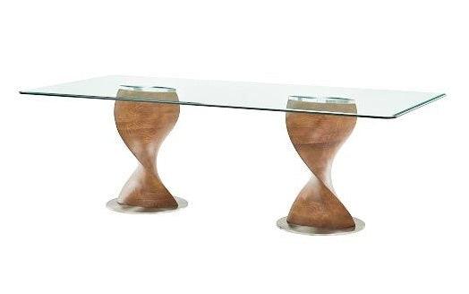 Modrest Cleveland Contemporary Glass and Dining Table