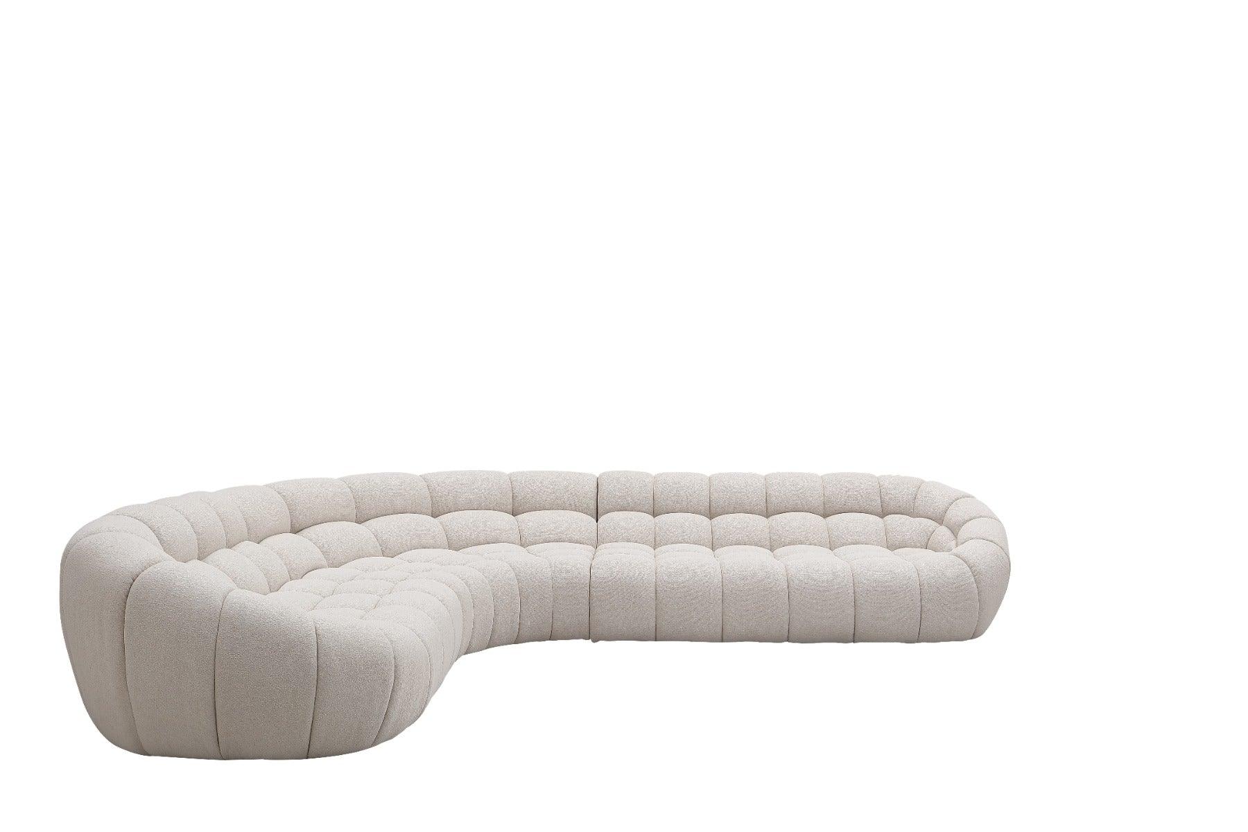 Divani Casa Yolonda Modern Curved Sectional Sofa