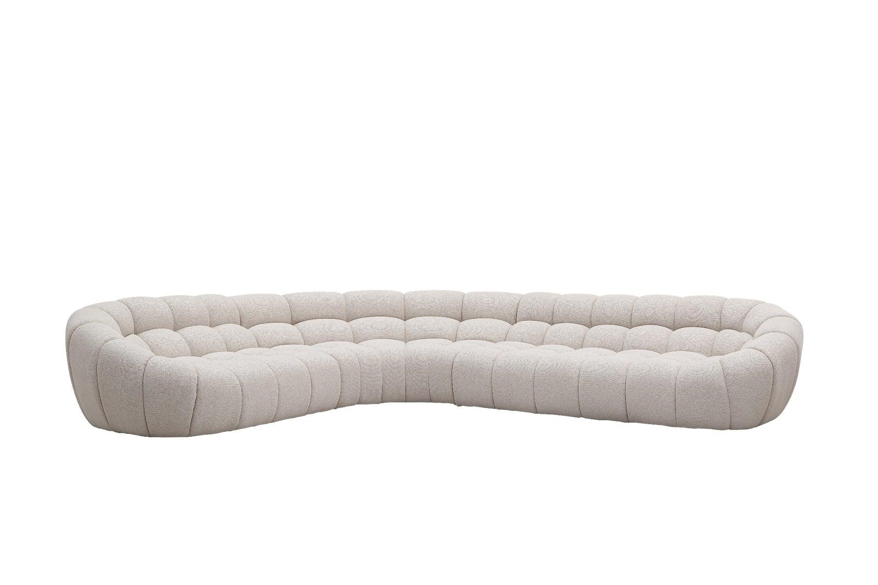 Divani Casa Yolonda Modern Curved Sectional Sofa