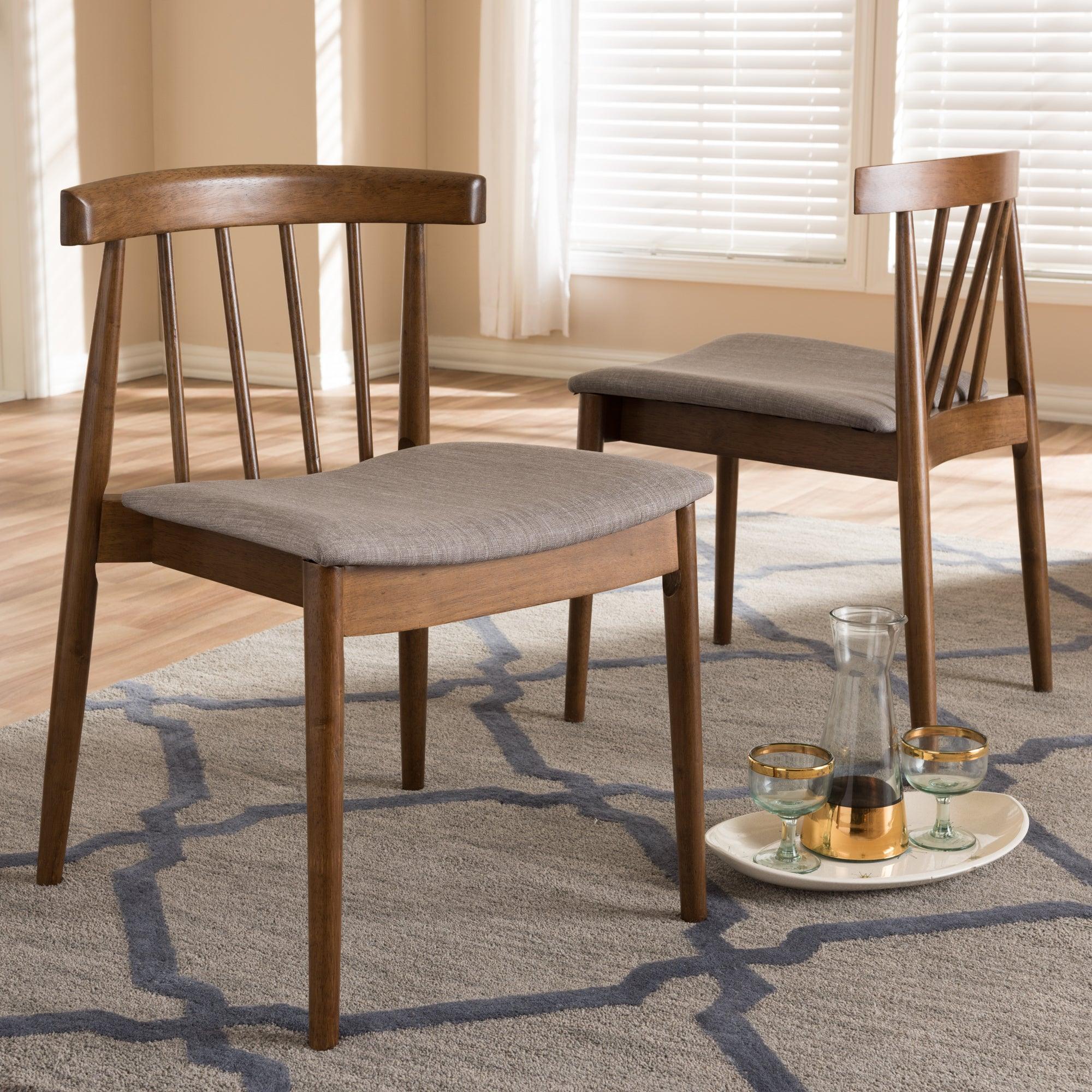 Wyatt Mid-Century Modern Wood Dining Chair (Set of 2)