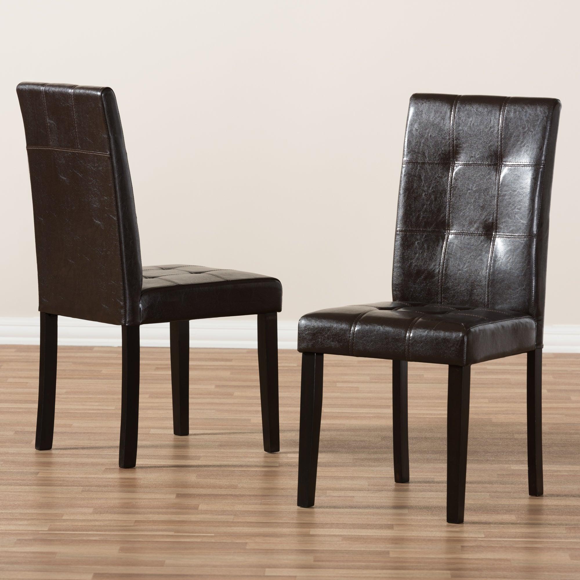 Avery Modern and Contemporary Faux Leather Upholstered Dining Chair (Set of 2)