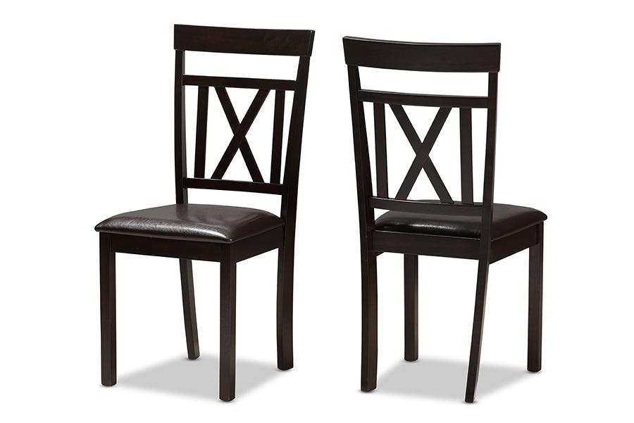 Rosie Modern and Contemporary Faux Leather Upholstered Dining Chair (Set of 2)