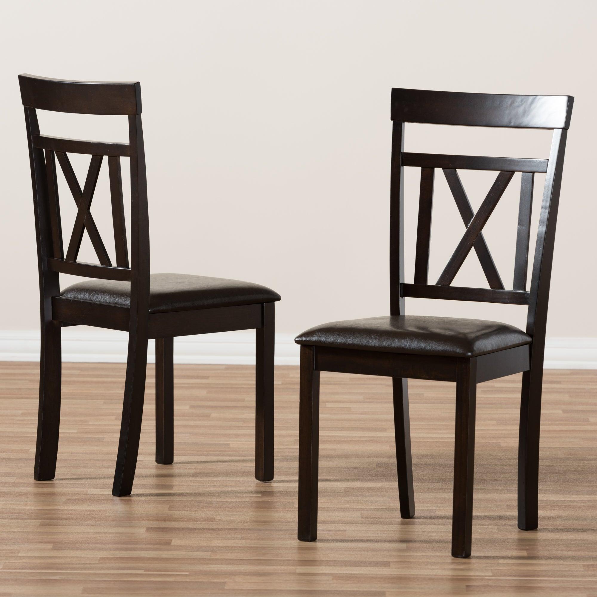 Rosie Modern and Contemporary Faux Leather Upholstered Dining Chair (Set of 2)