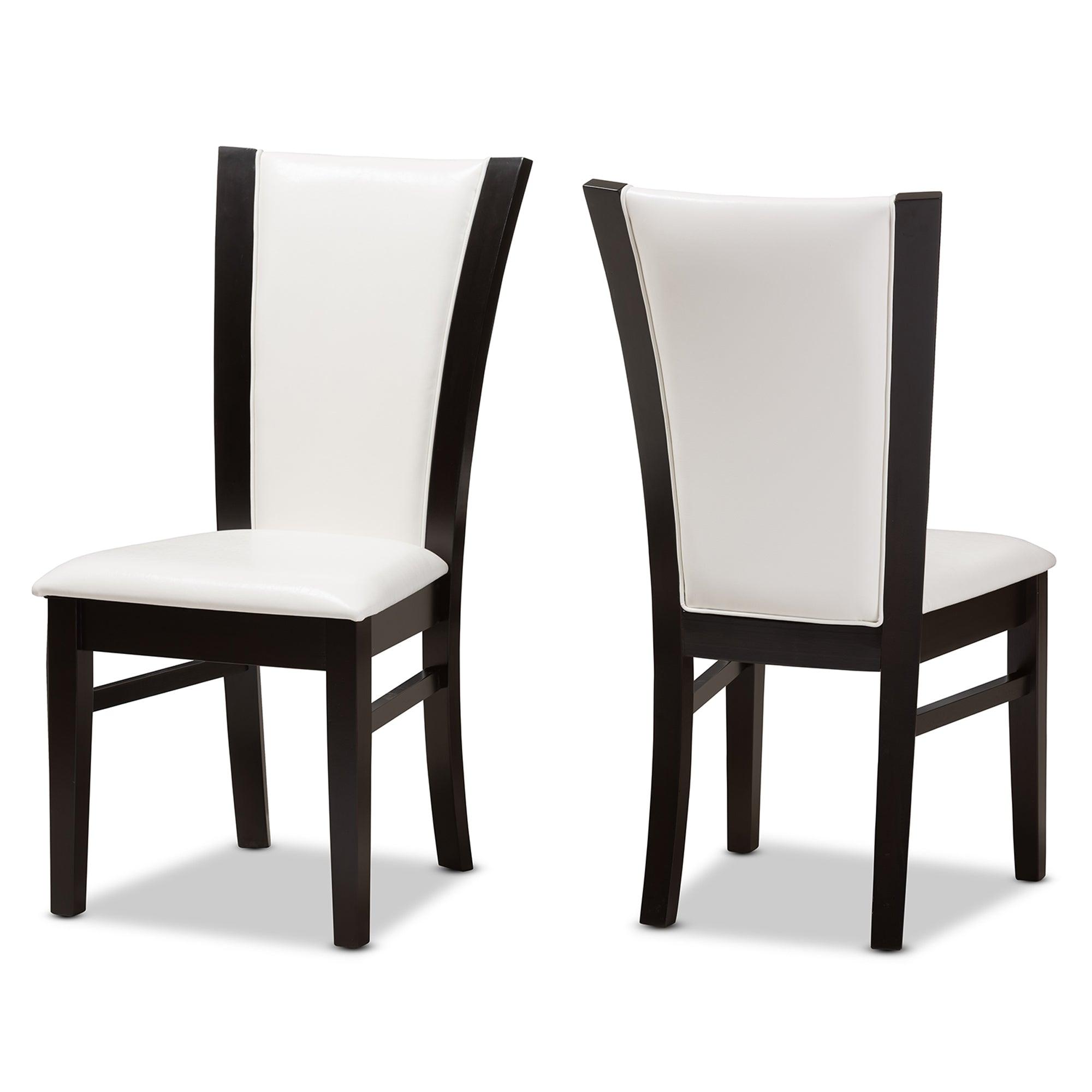 Adley Modern and Contemporary Finished Faux Leather Dining Chair (Set of 2)