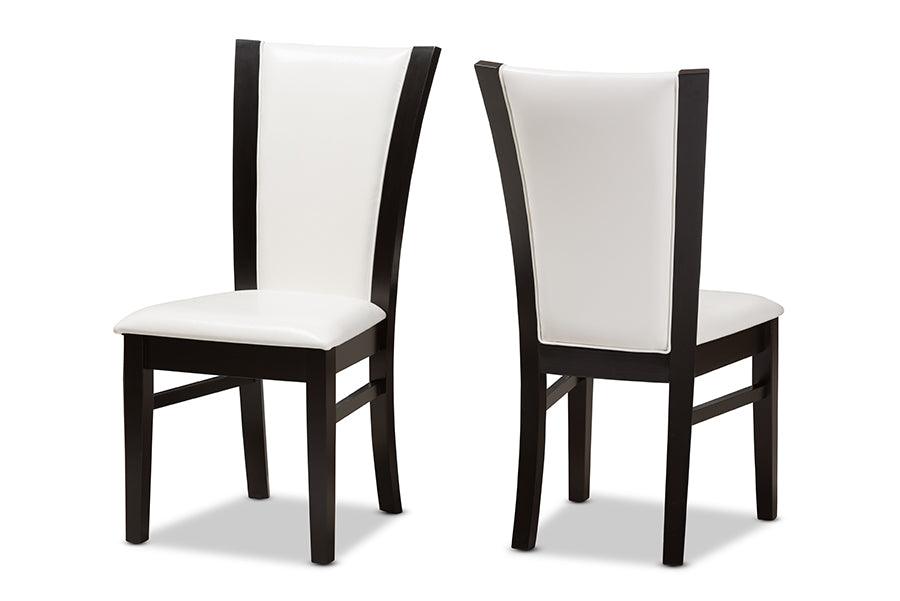 Adley Modern and Contemporary Finished Faux Leather Dining Chair (Set of 2)