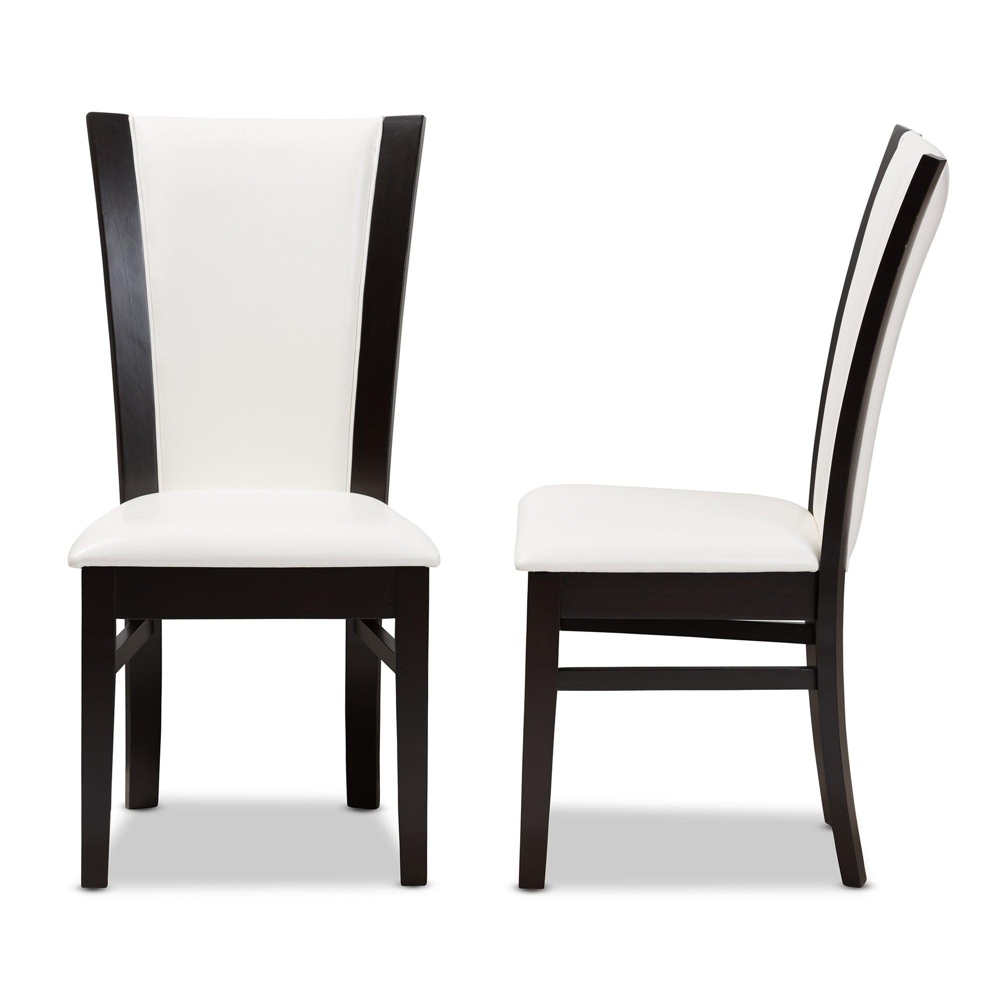 Adley Modern and Contemporary Finished Faux Leather Dining Chair (Set of 2)