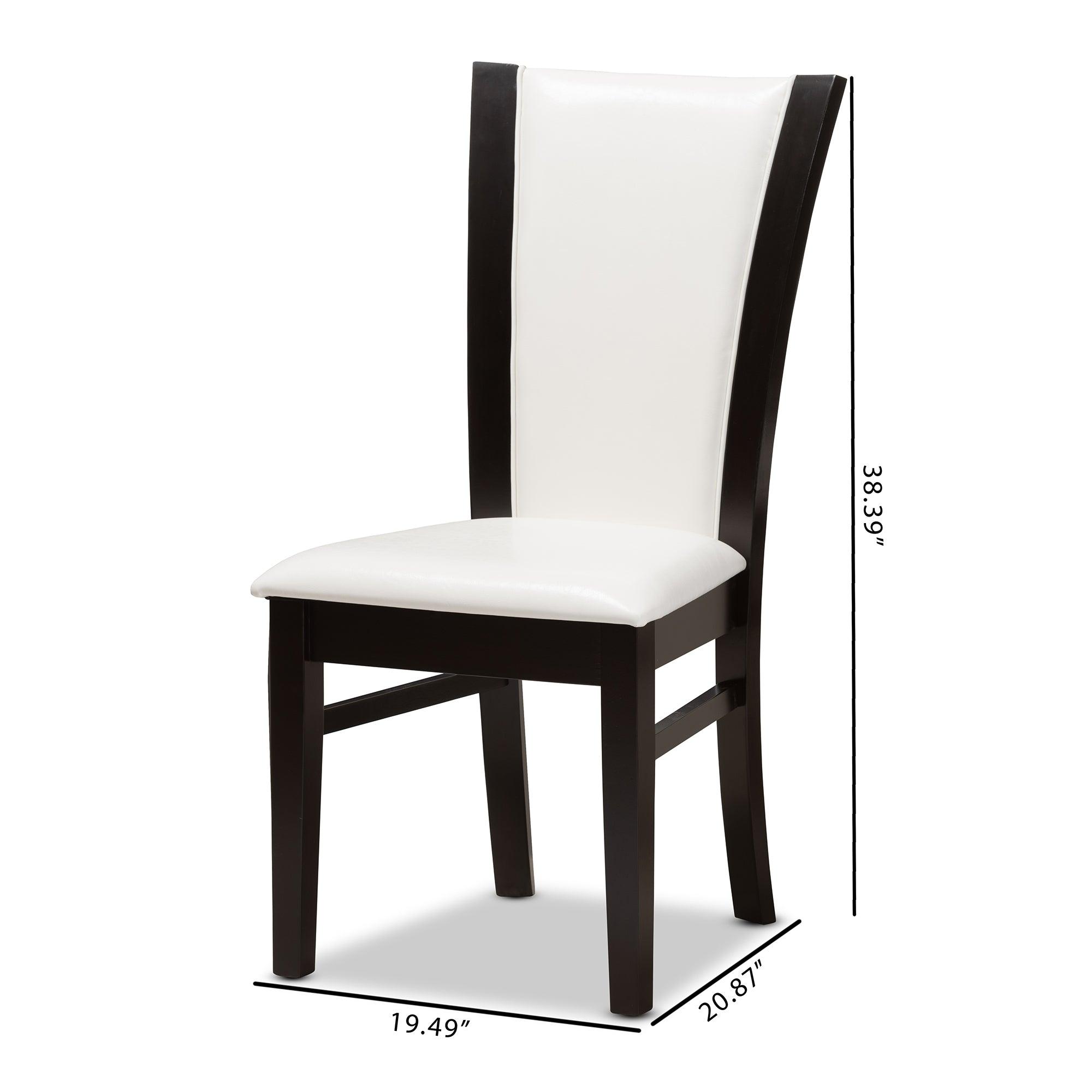 Adley Modern and Contemporary Finished Faux Leather Dining Chair (Set of 2)