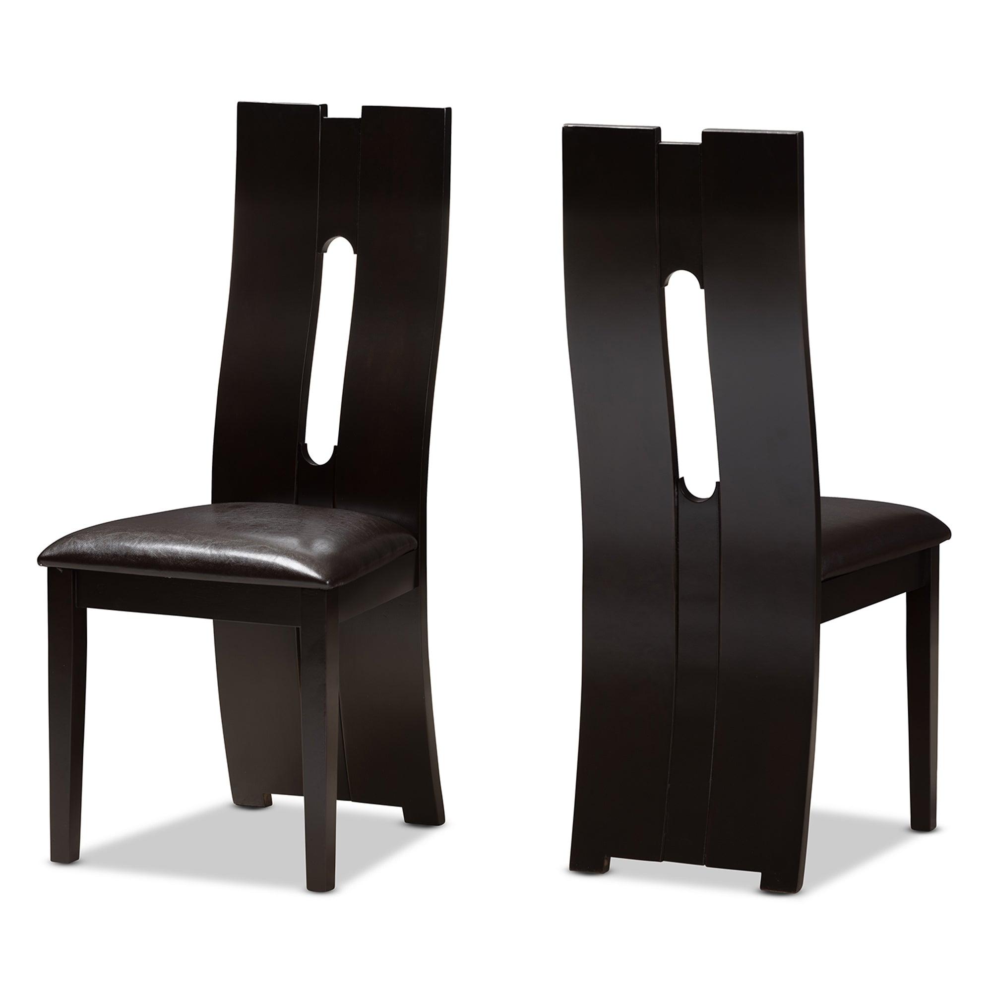 Alani Modern and Contemporary Faux Leather Upholstered Dining Chair (Set of 2)