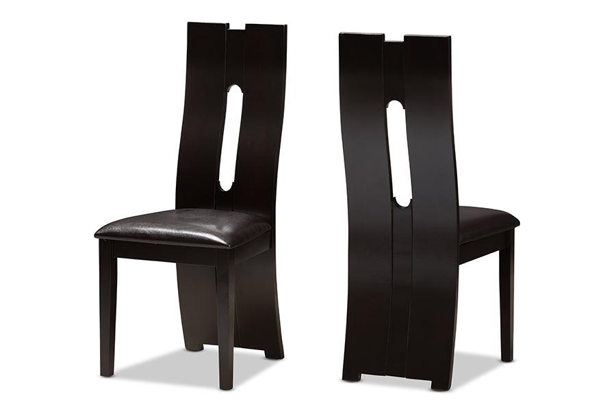 Alani Modern and Contemporary Faux Leather Upholstered Dining Chair (Set of 2)