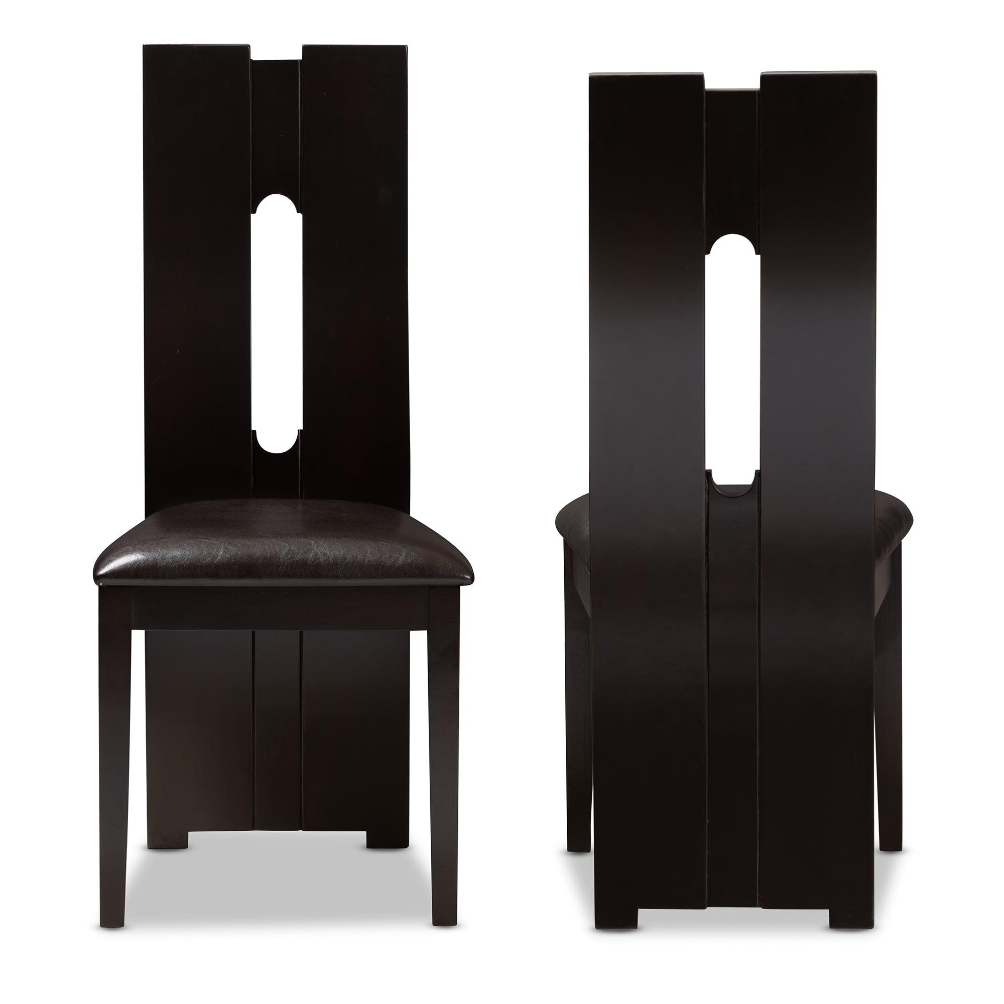 Alani Modern and Contemporary Faux Leather Upholstered Dining Chair (Set of 2)