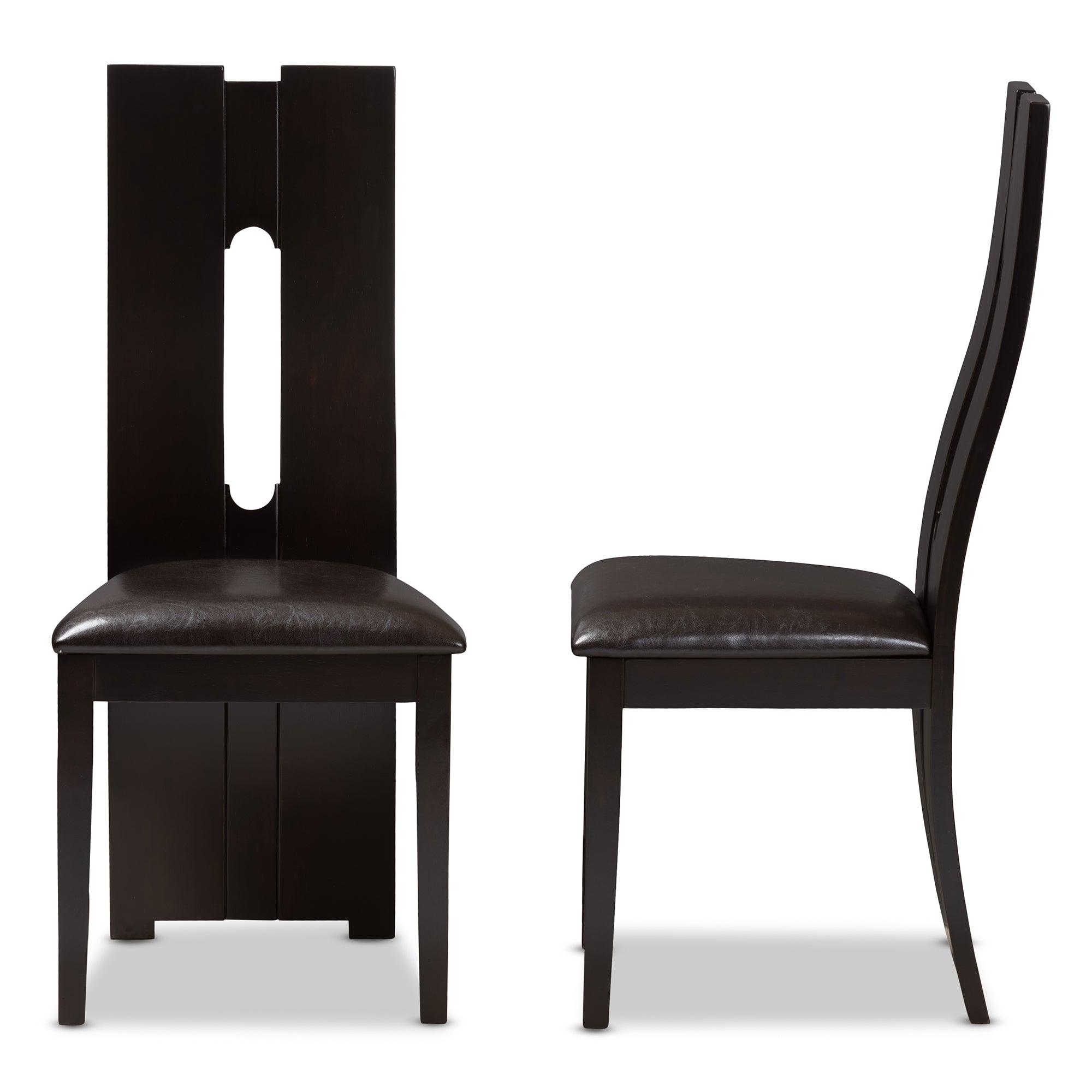 Alani Modern and Contemporary Faux Leather Upholstered Dining Chair (Set of 2)