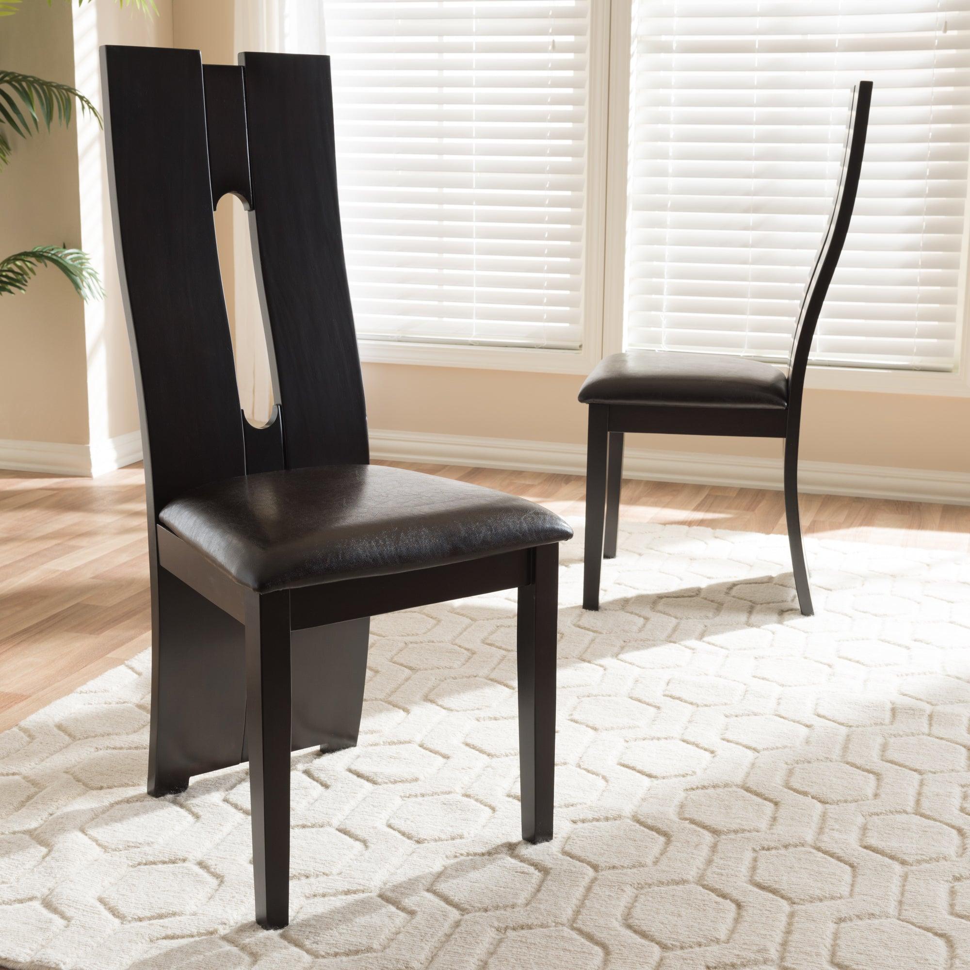 Alani Modern and Contemporary Faux Leather Upholstered Dining Chair (Set of 2)