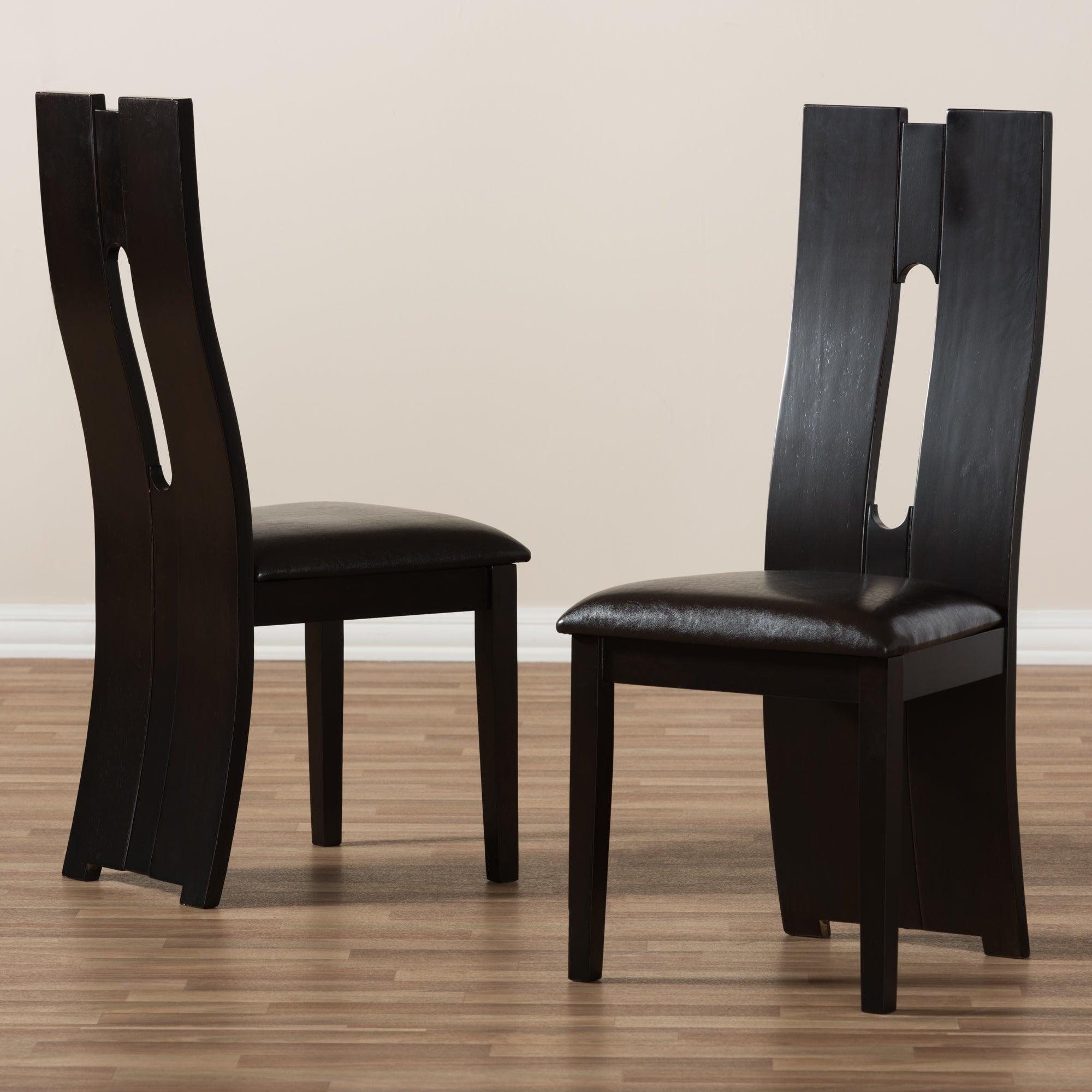 Alani Modern and Contemporary Faux Leather Upholstered Dining Chair (Set of 2)