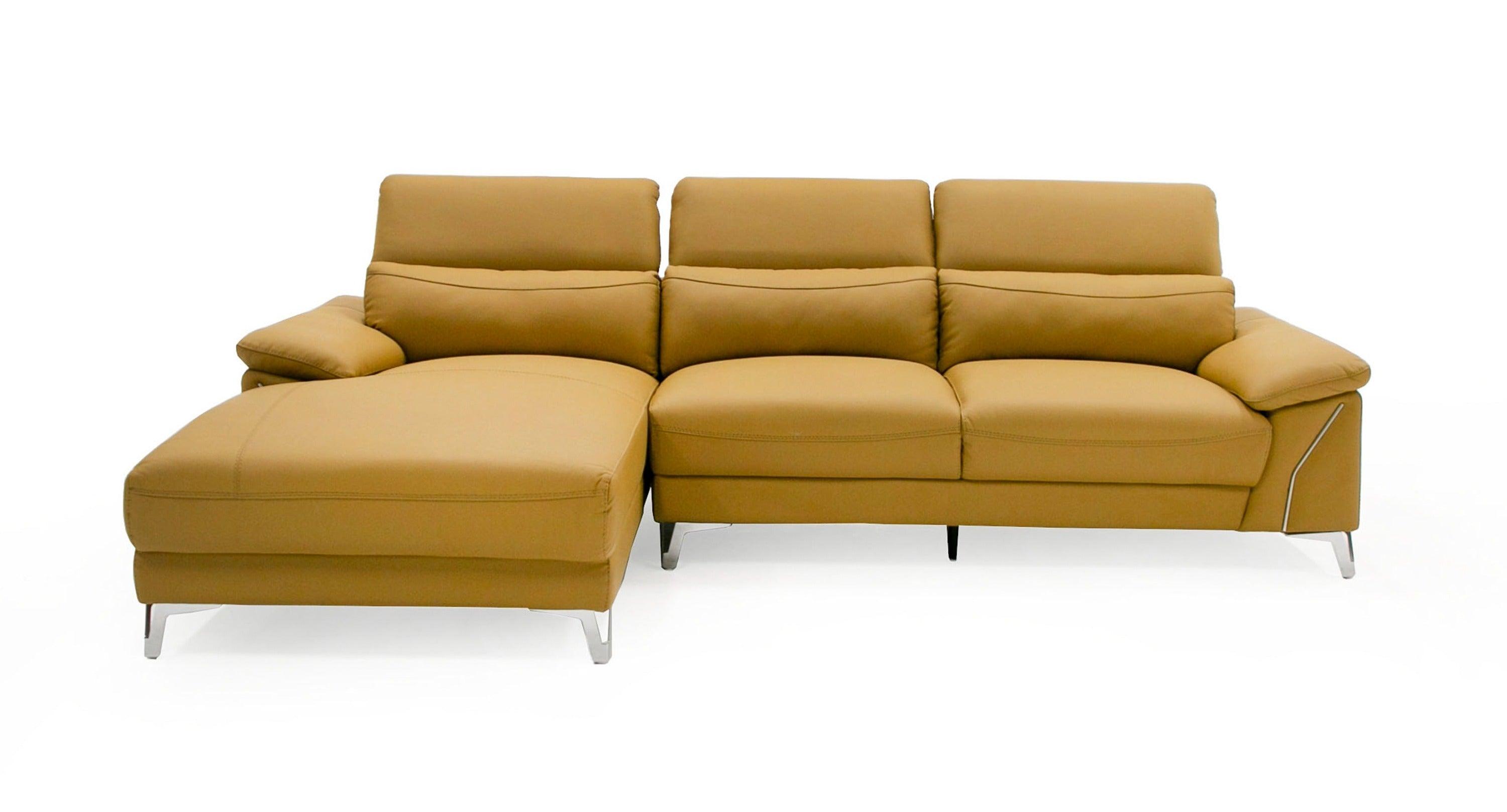 Divani Casa Sura Modern Leather Left Facing Sectional Sofa