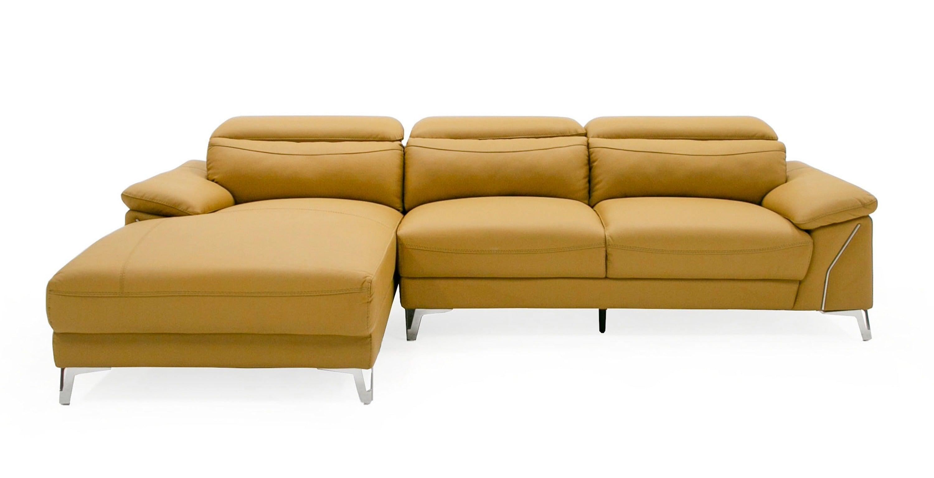 Divani Casa Sura Modern Leather Left Facing Sectional Sofa