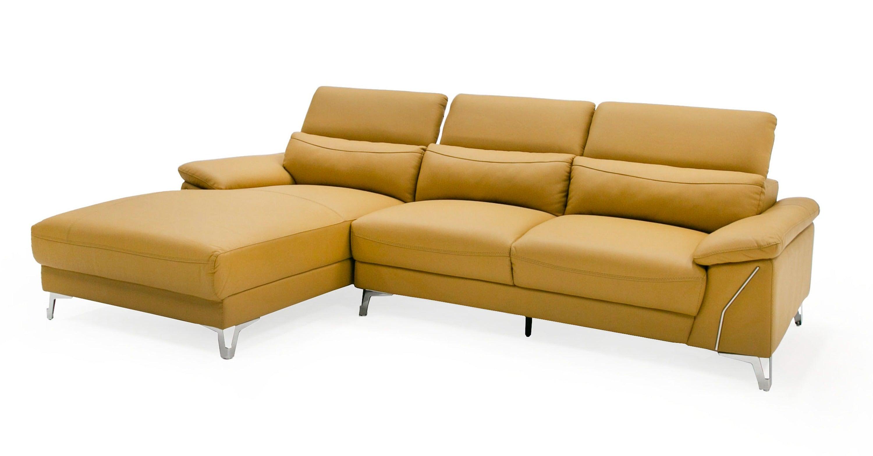 Divani Casa Sura Modern Leather Left Facing Sectional Sofa