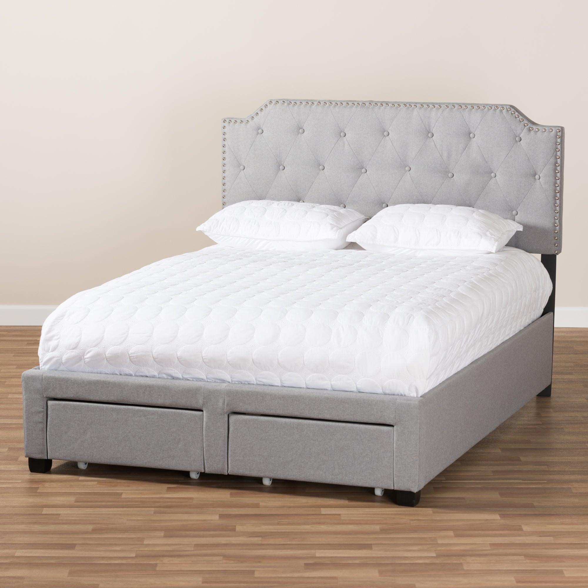 Aubrianne Modern and Contemporary Fabric Upholstered Storage Bed