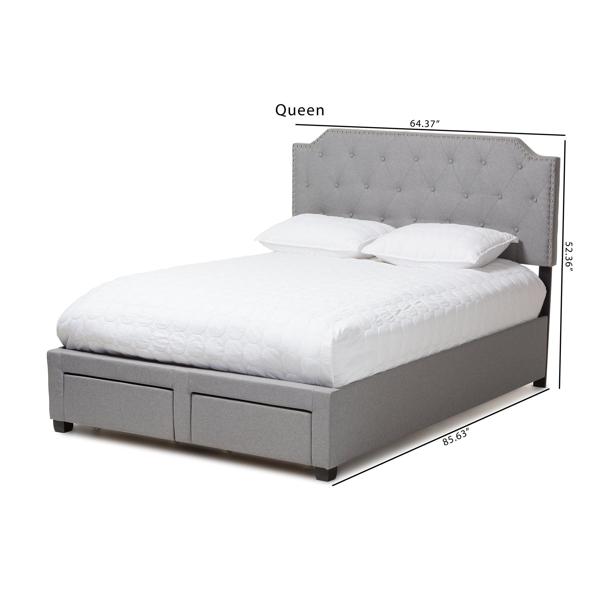 Aubrianne Modern and Contemporary Fabric Upholstered Storage Bed