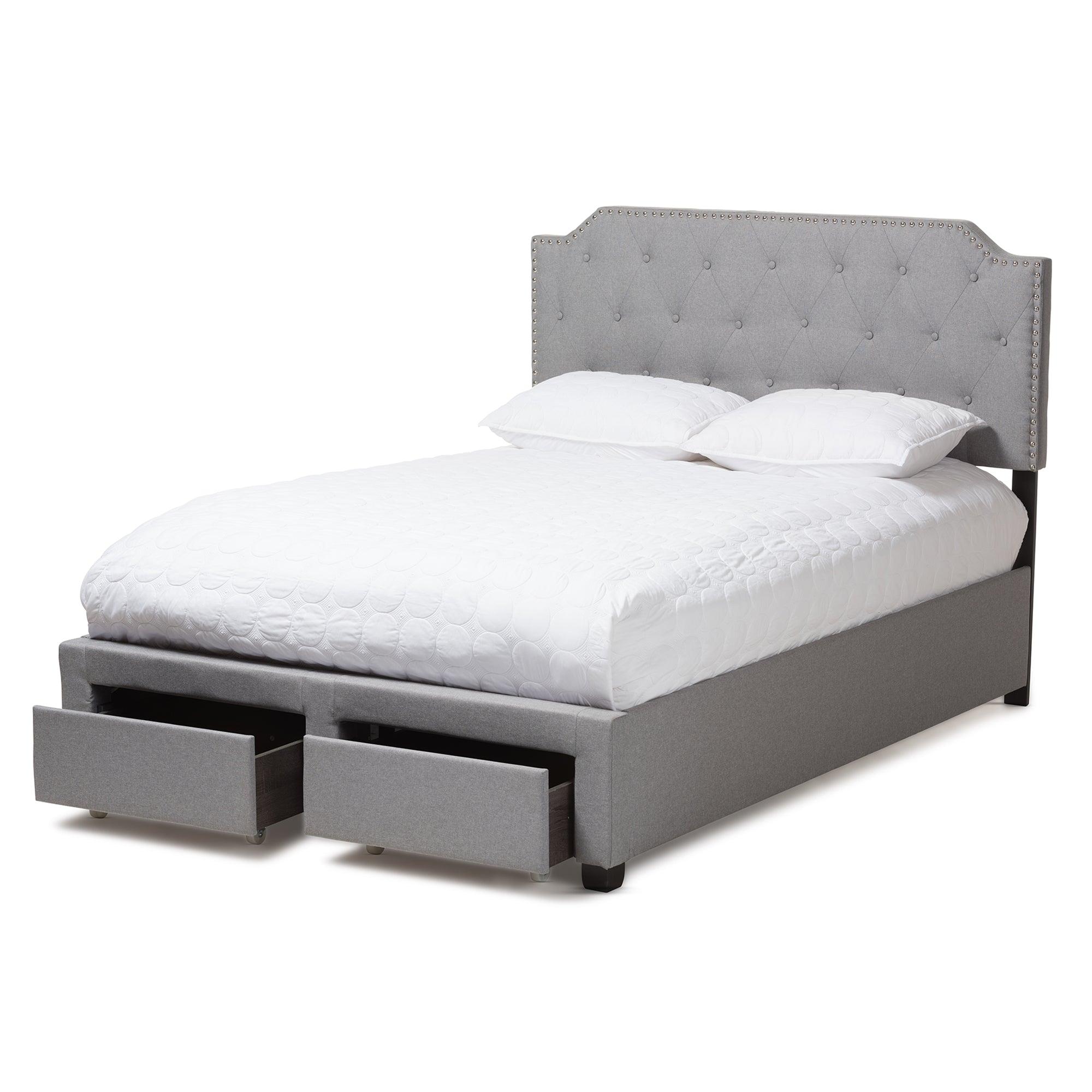 Aubrianne Modern and Contemporary Fabric Upholstered Storage Bed