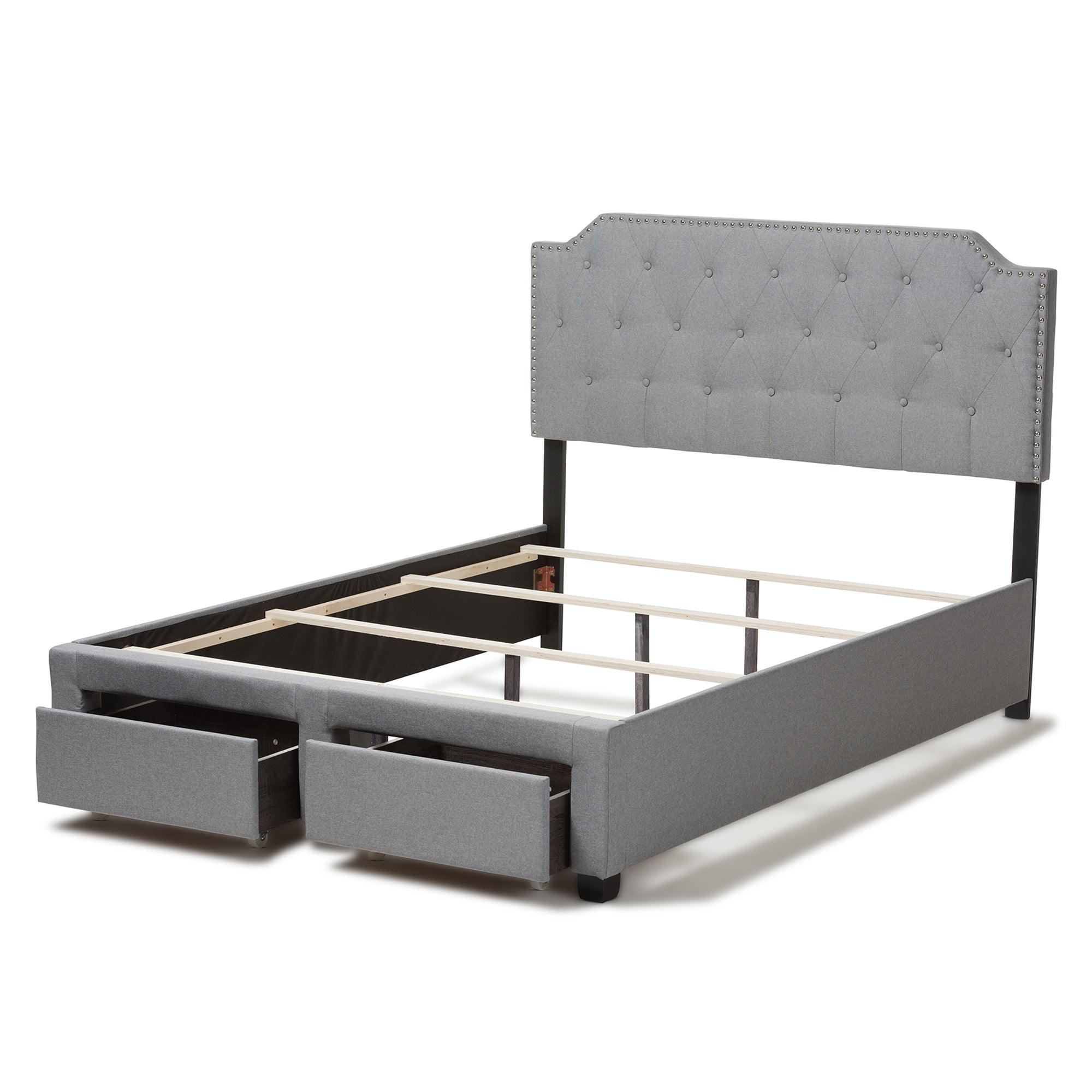 Aubrianne Modern and Contemporary Fabric Upholstered Storage Bed