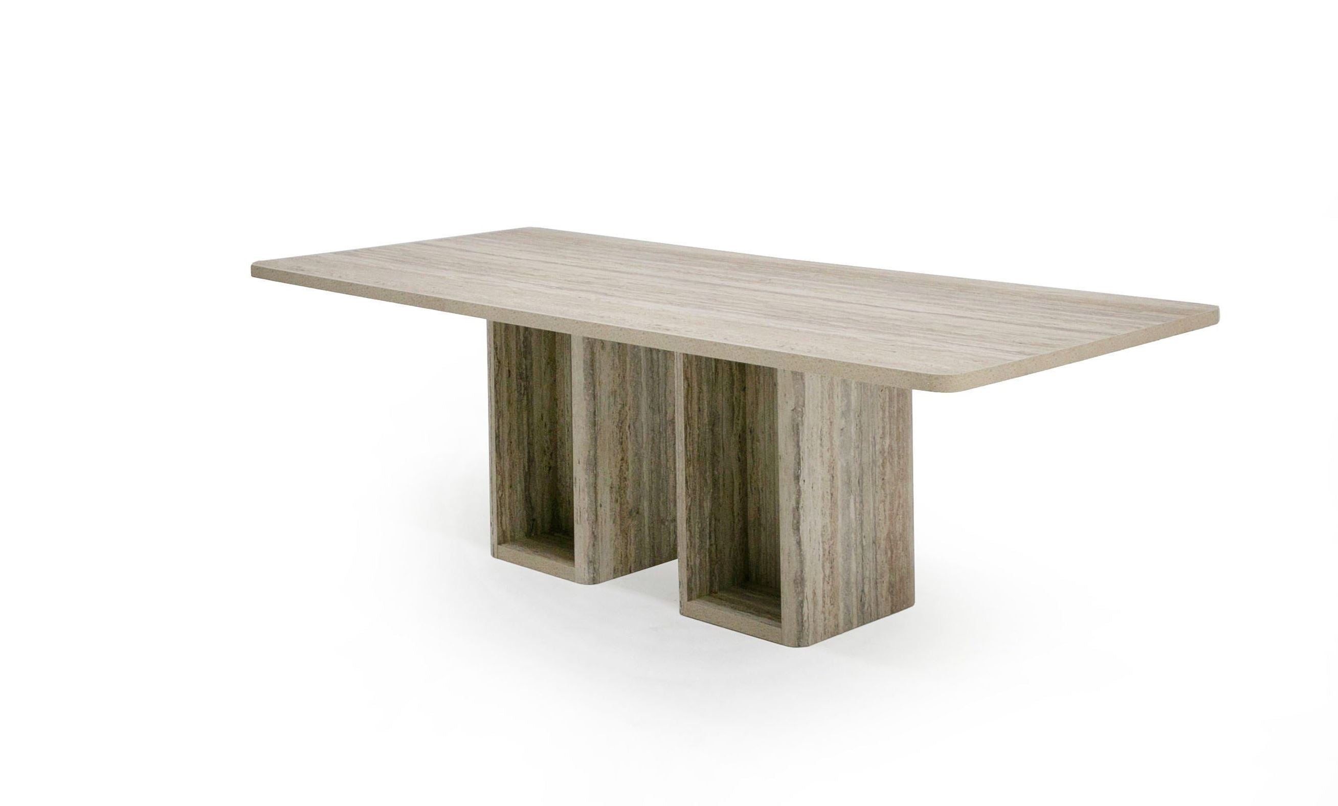 Nova Domus Roma Modern Travertine Rectangular Dining Table