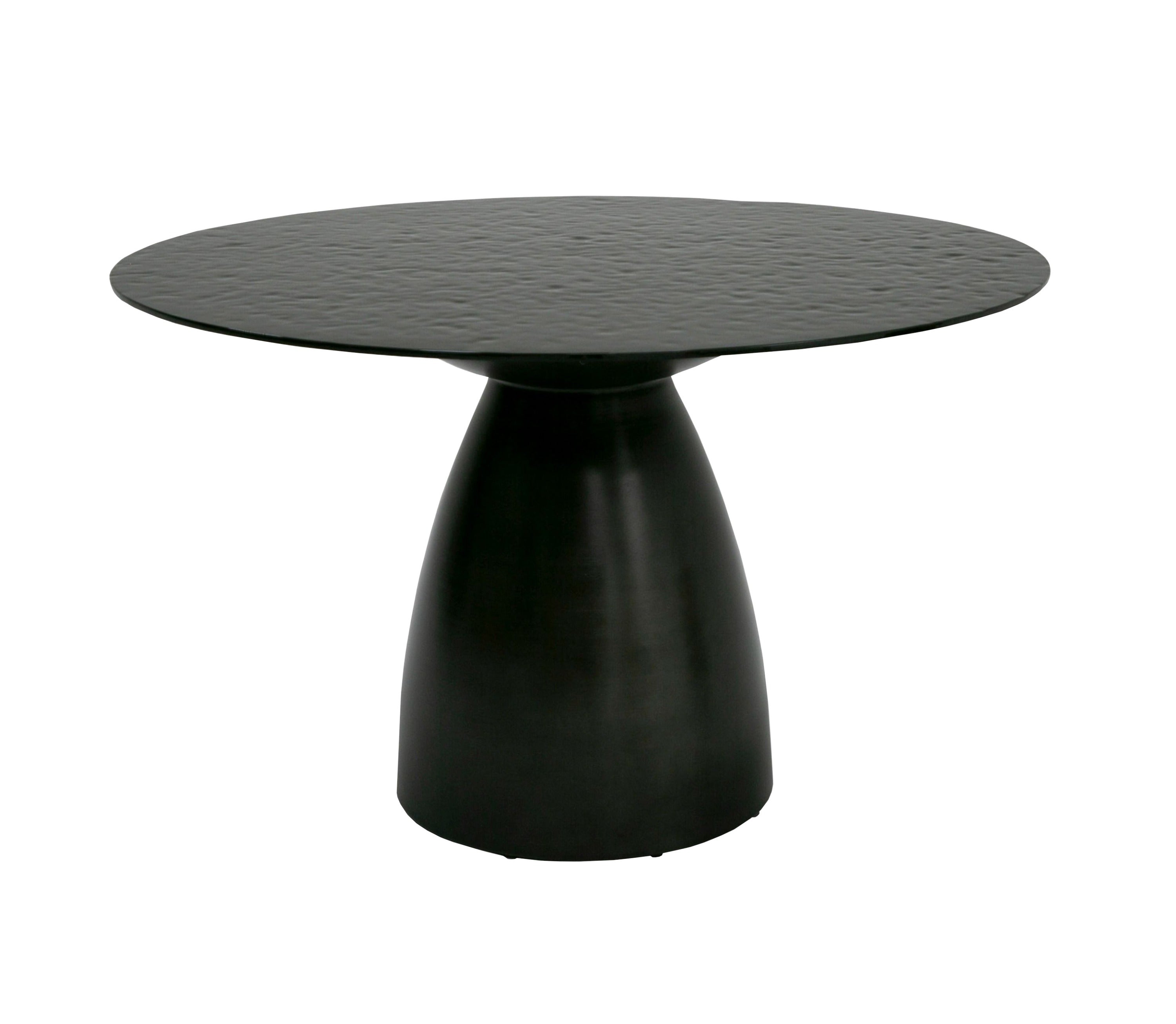 Modrest Calexico Contemporary Wave Glass Round Dining Table