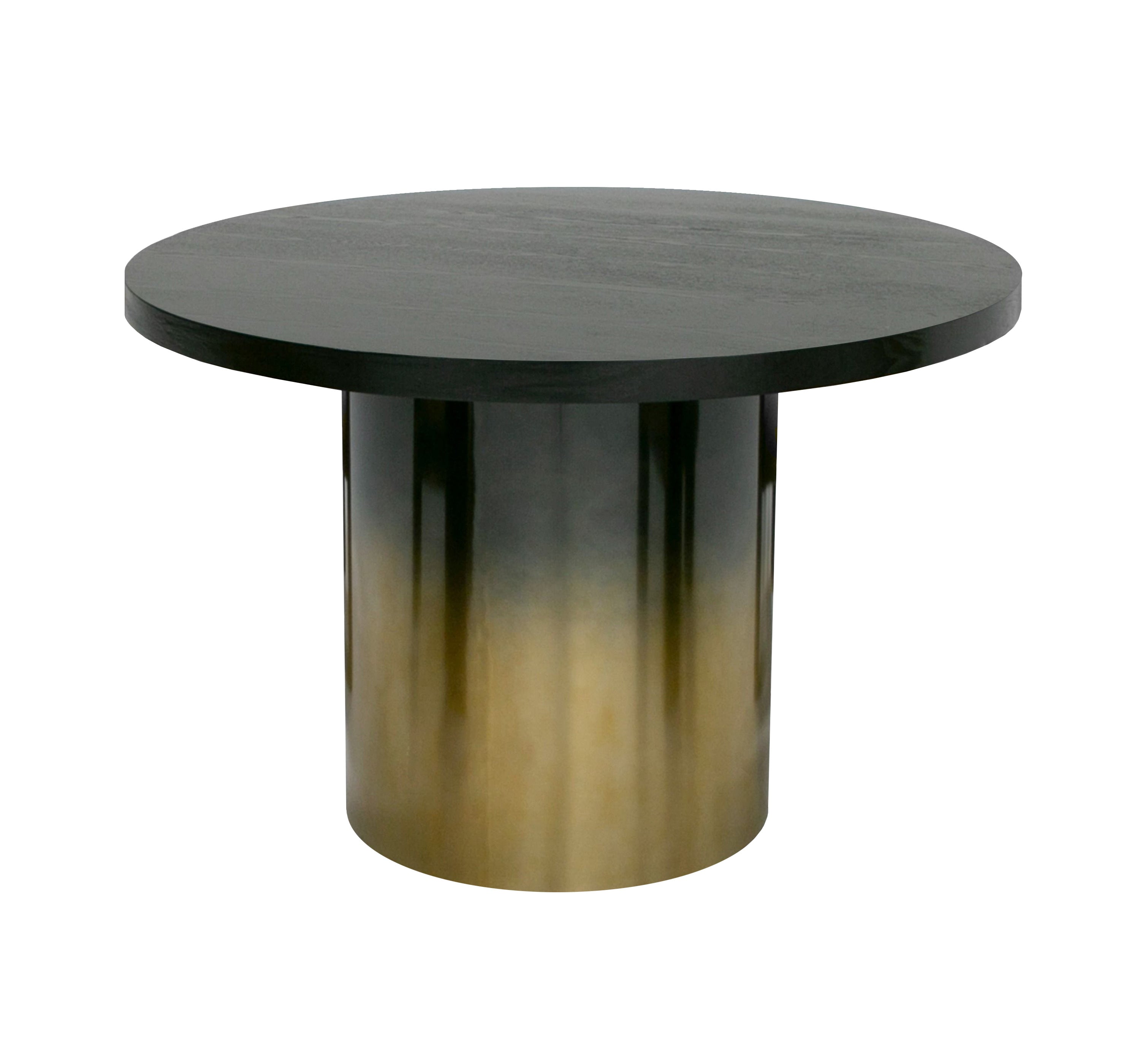 Modrest Elmira Glam Ash Gradient Stainless Steel Round Dining Table