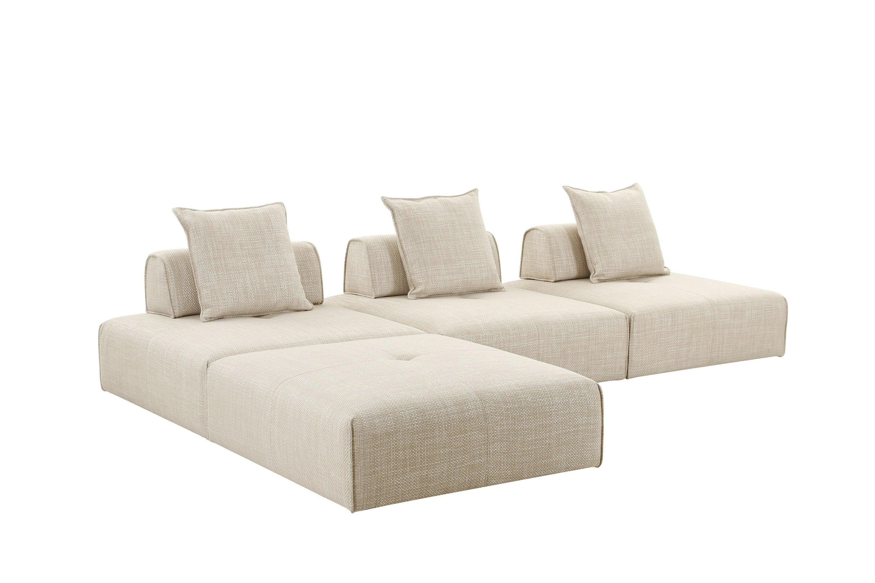 Divani Casa Mondo Modern Modular Fabric Armless Seat