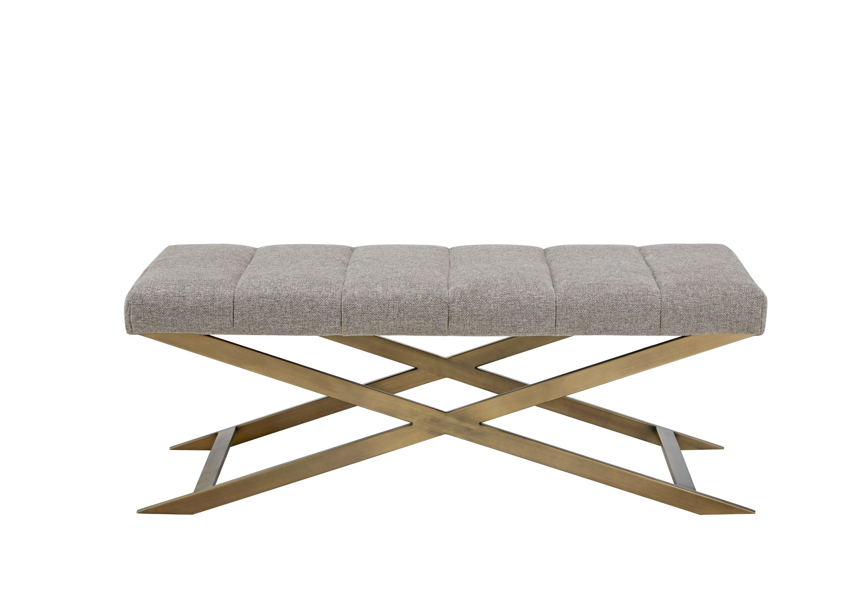 Modrest Xane Contemporary Fabric Brushed Bench