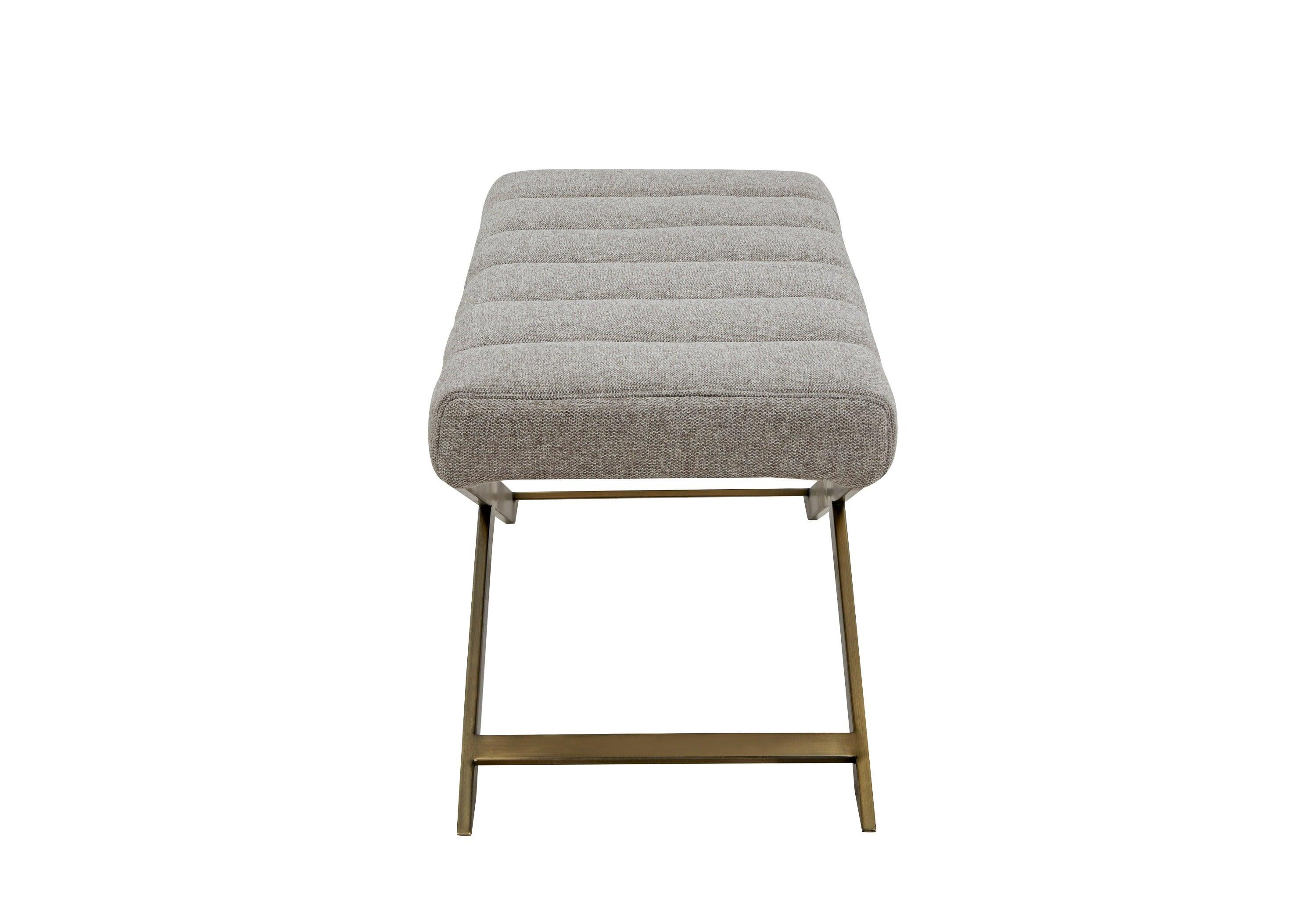 Modrest Xane Contemporary Fabric Brushed Bench