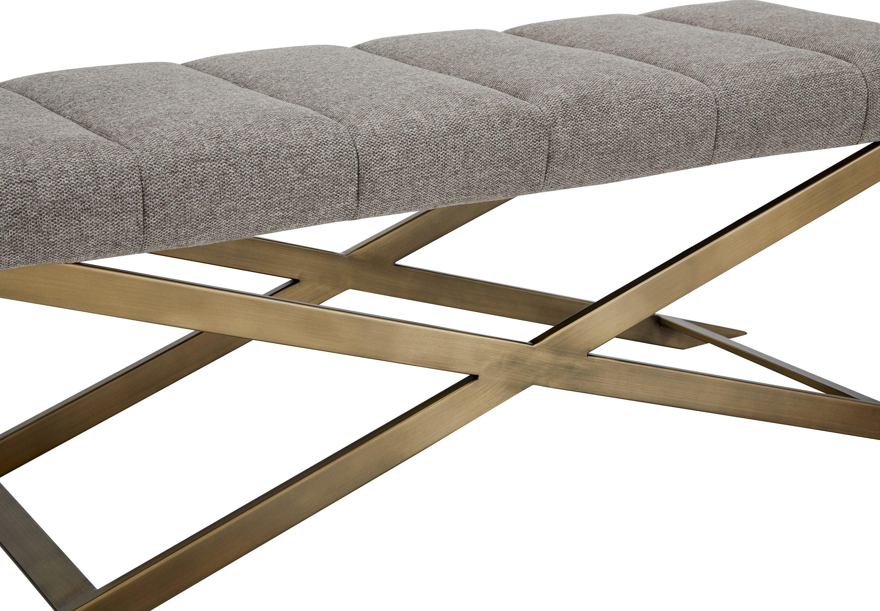 Modrest Xane Contemporary Fabric Brushed Bench