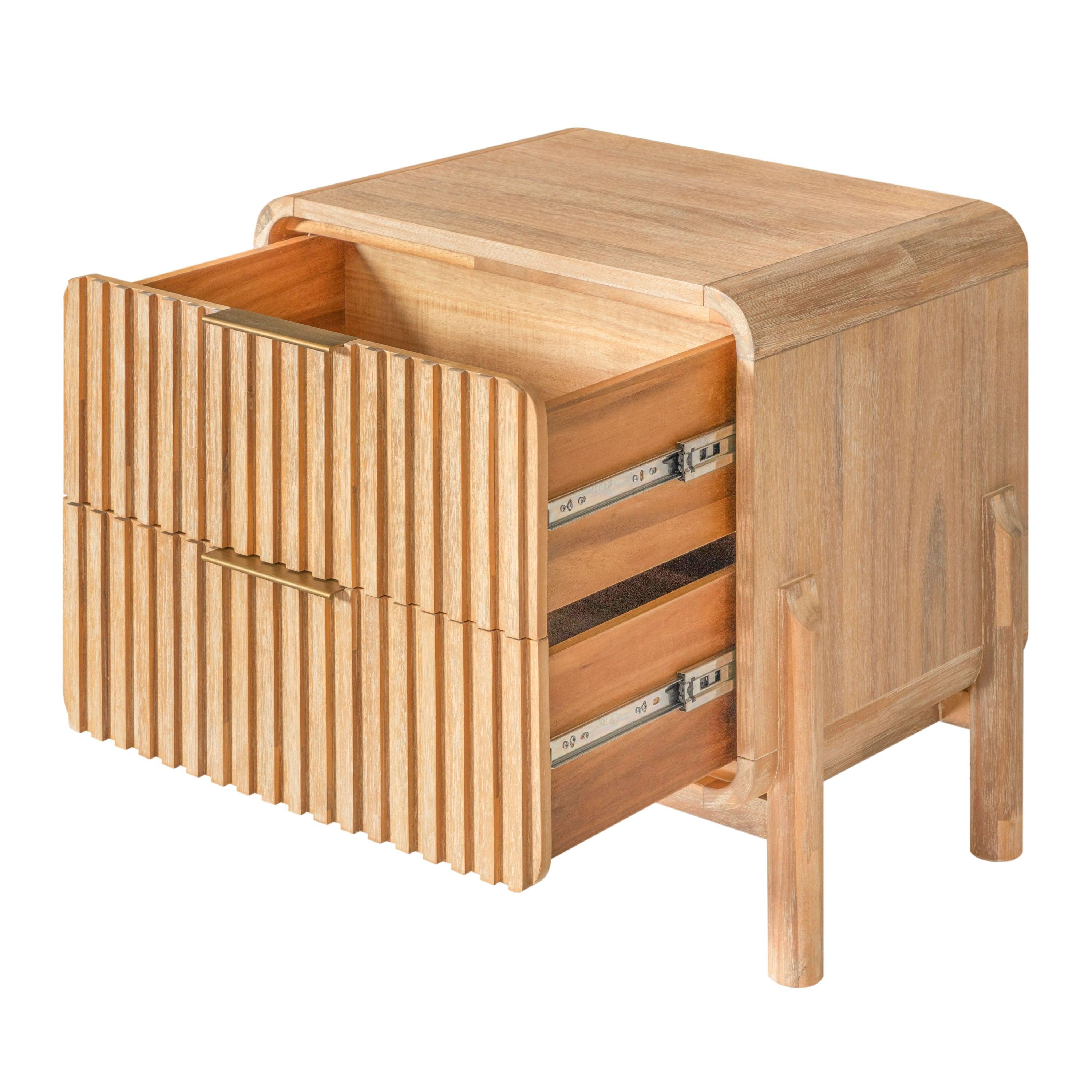 Modrest Mikala Modern Natural Nightstand