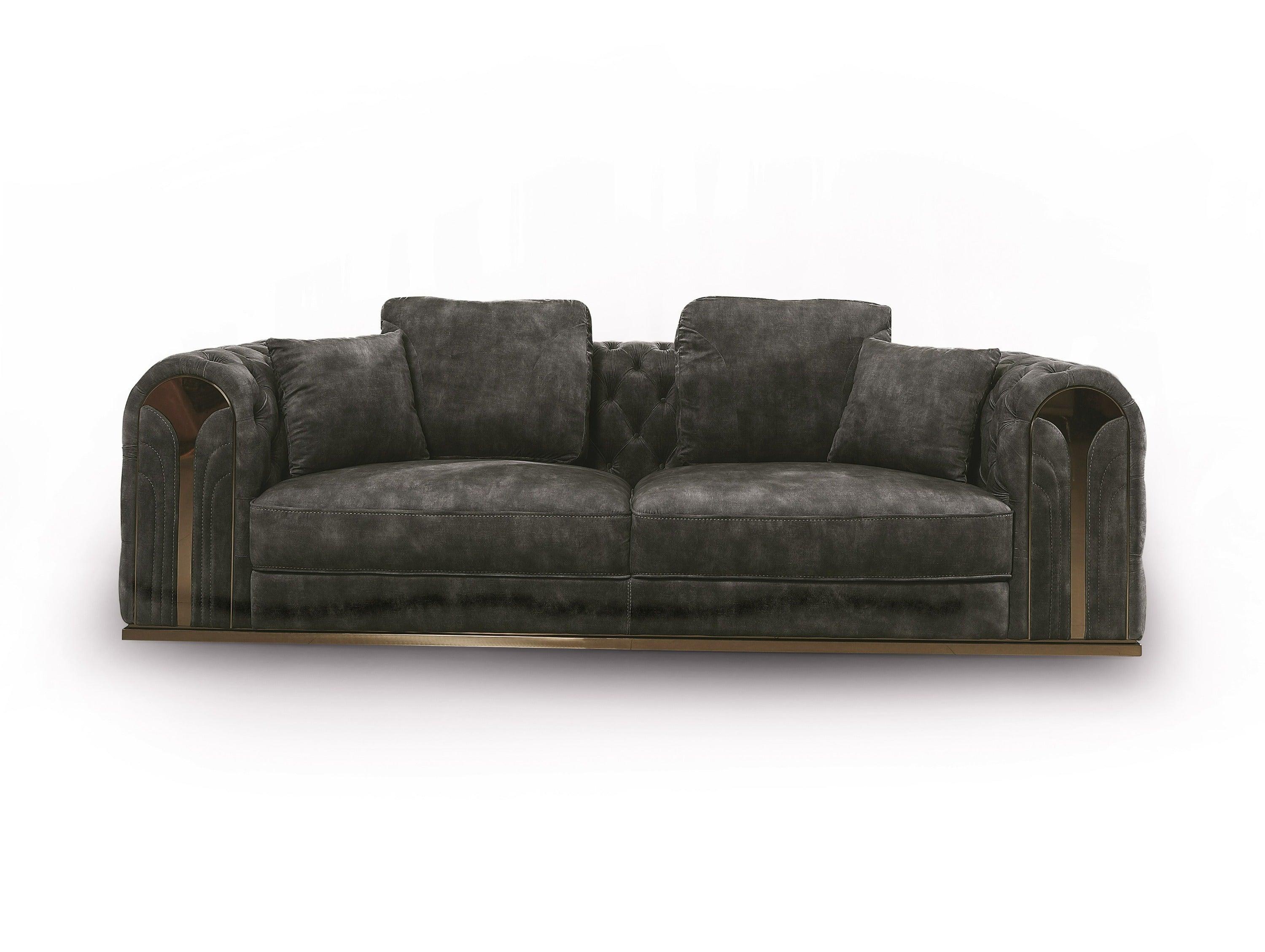 Divani Casa Dosie Transitional Velvet Sofa Set