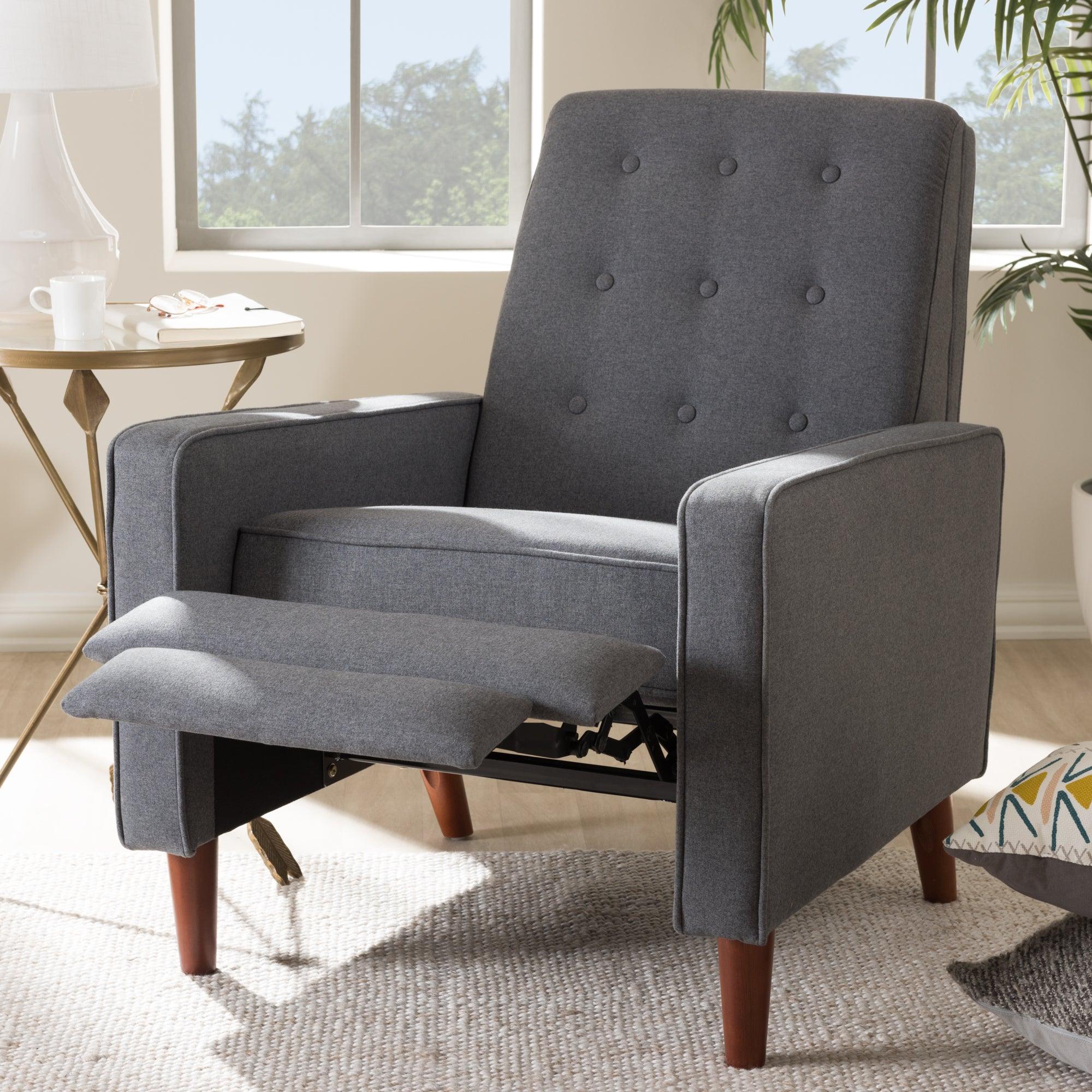 Mathias Mid-century Modern Fabric Upholstered Lounge Chair