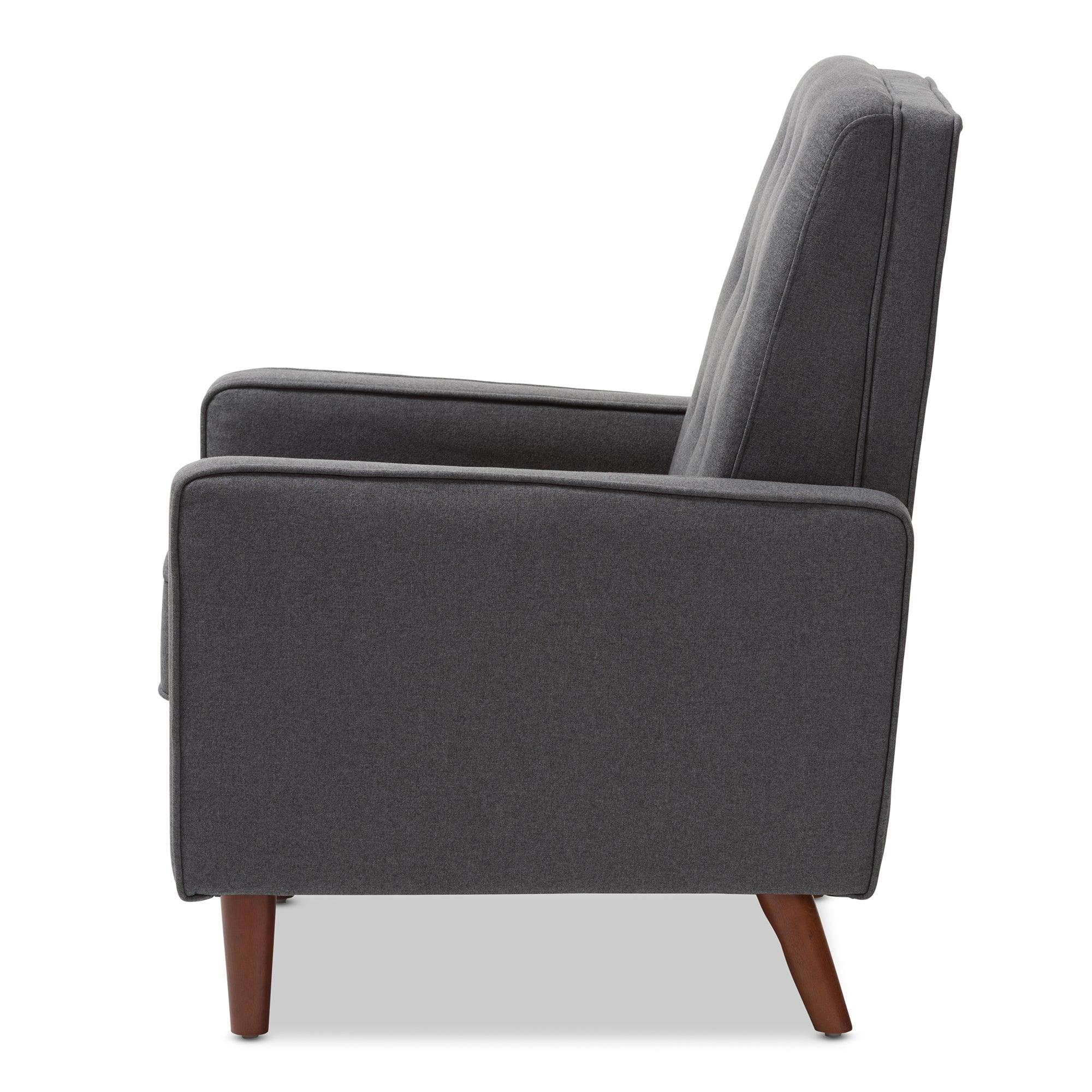 Mathias Mid-century Modern Fabric Upholstered Lounge Chair